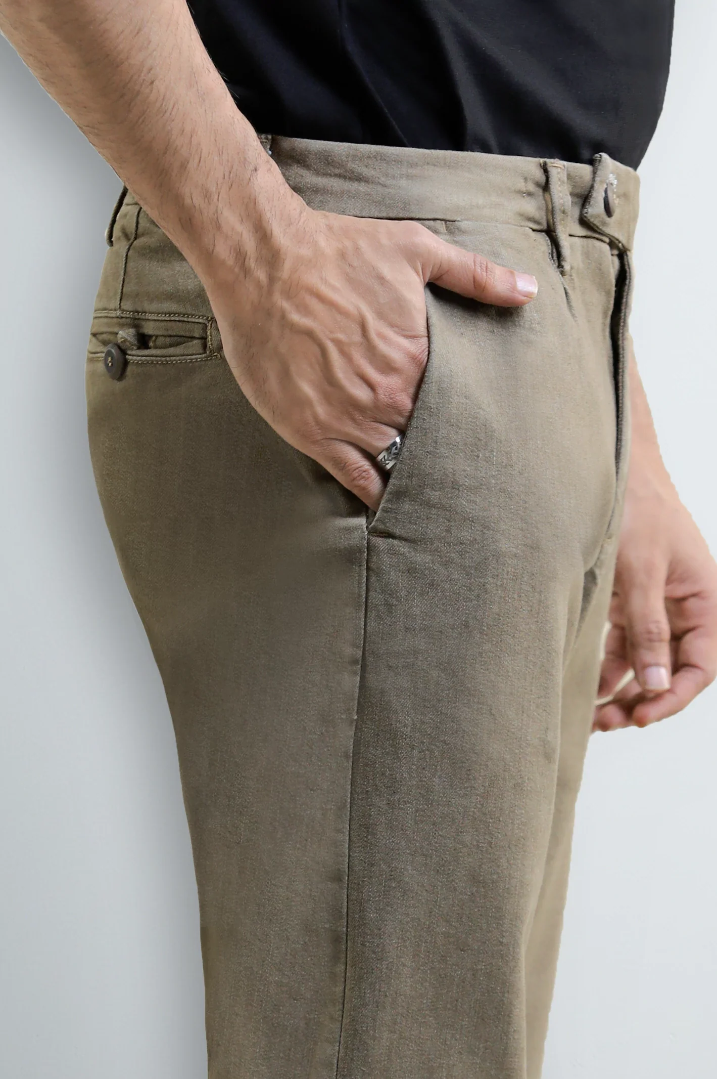 Khaki Slim Fit Jeans - Image 2