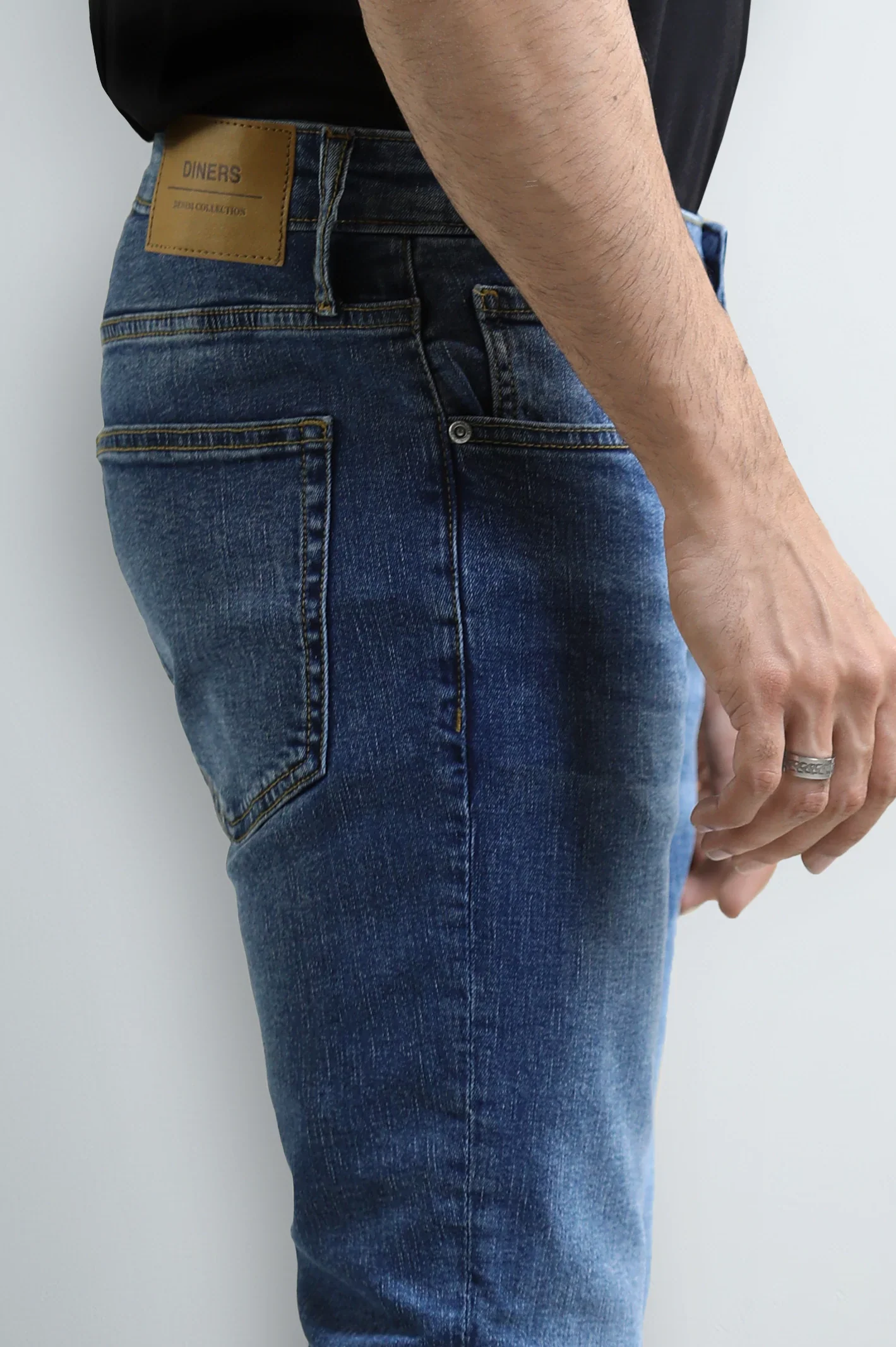 Medium Blue Slim Fit Jeans - Image 2