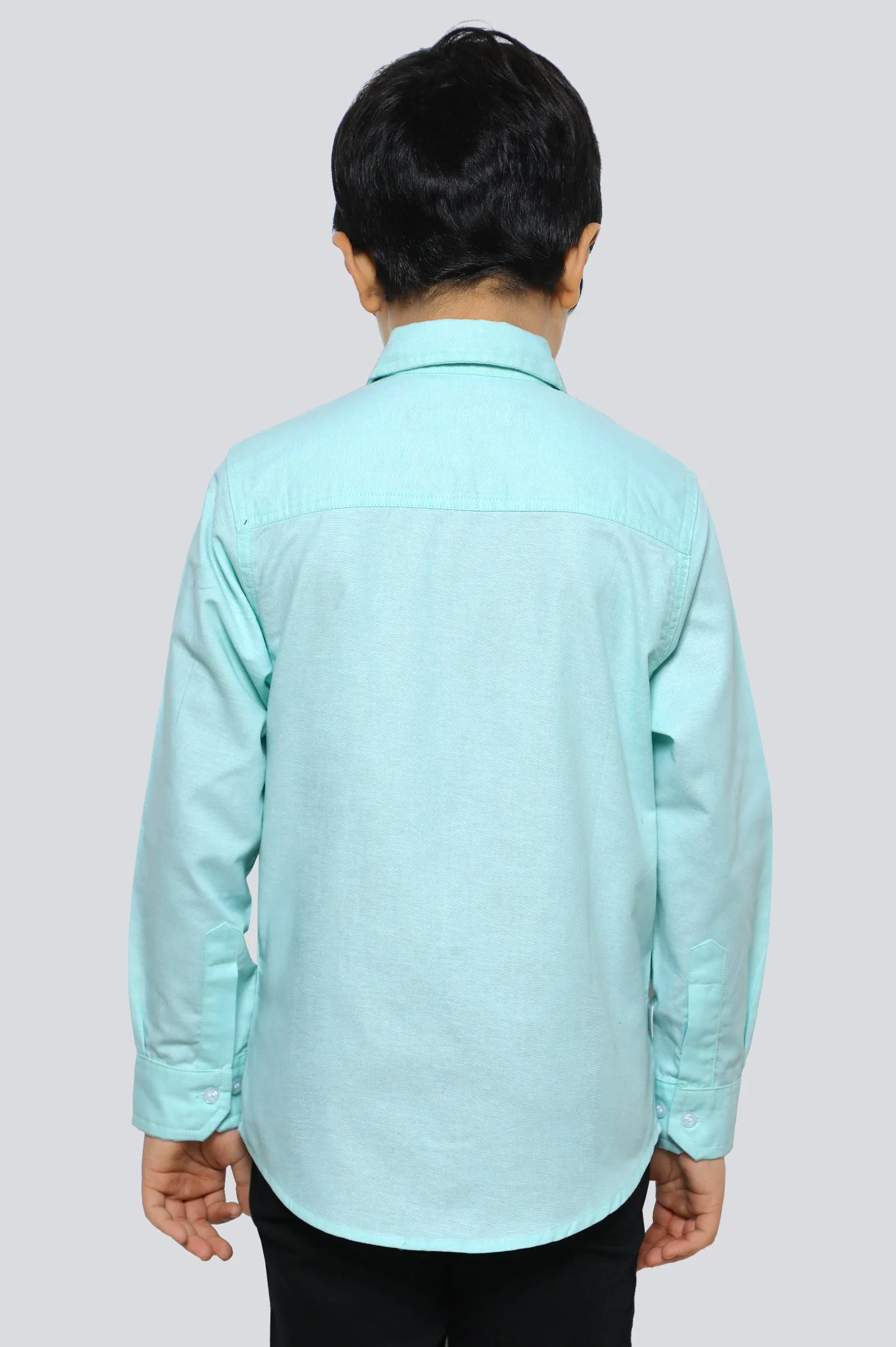 Green Textured Casual Shirt - Image 3