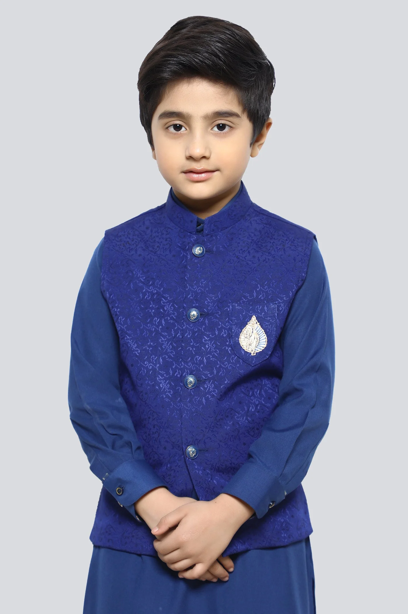 Boys Royal Blue Waist Coat