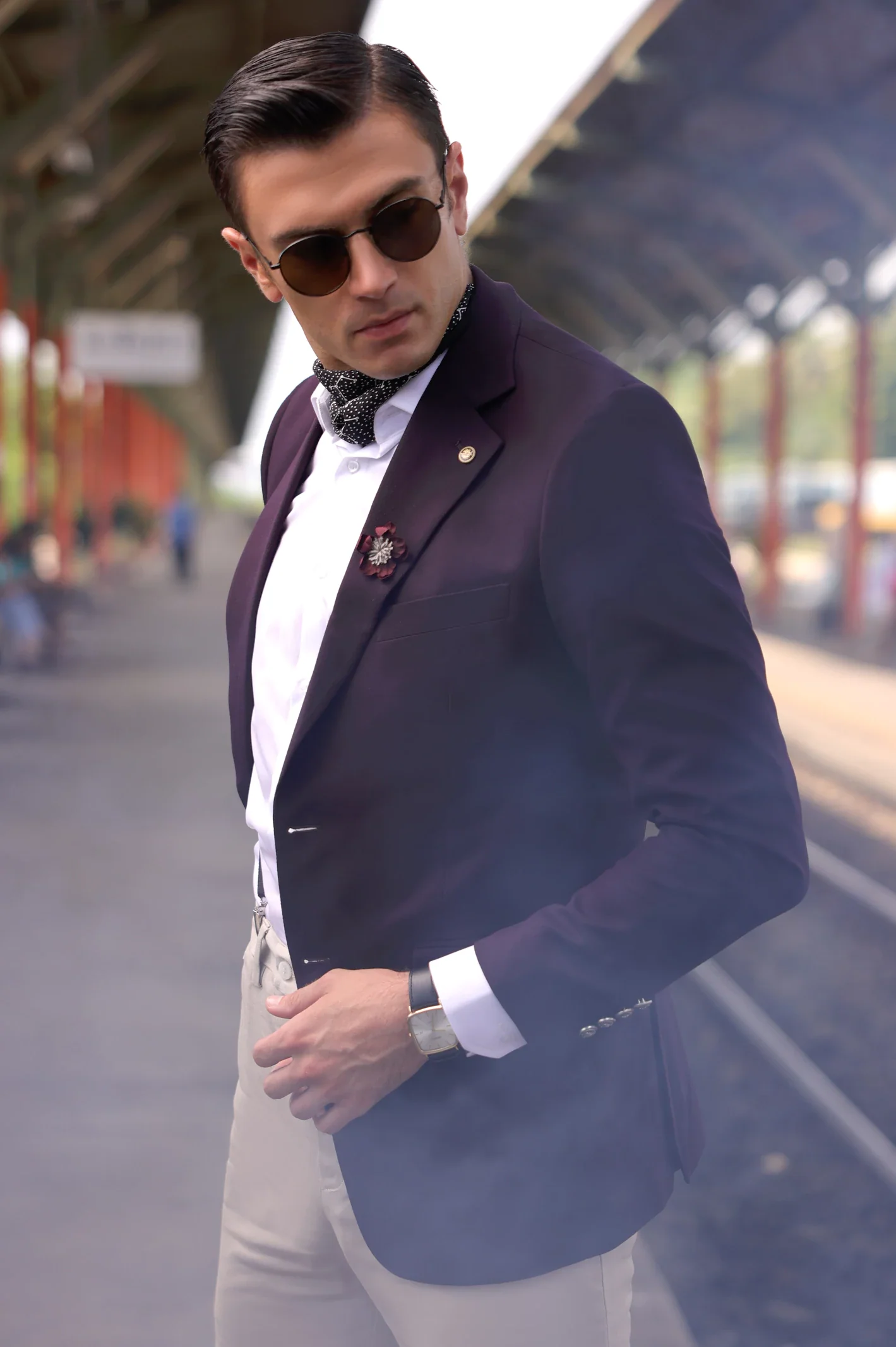 Purple Plain Blazer - Image 4