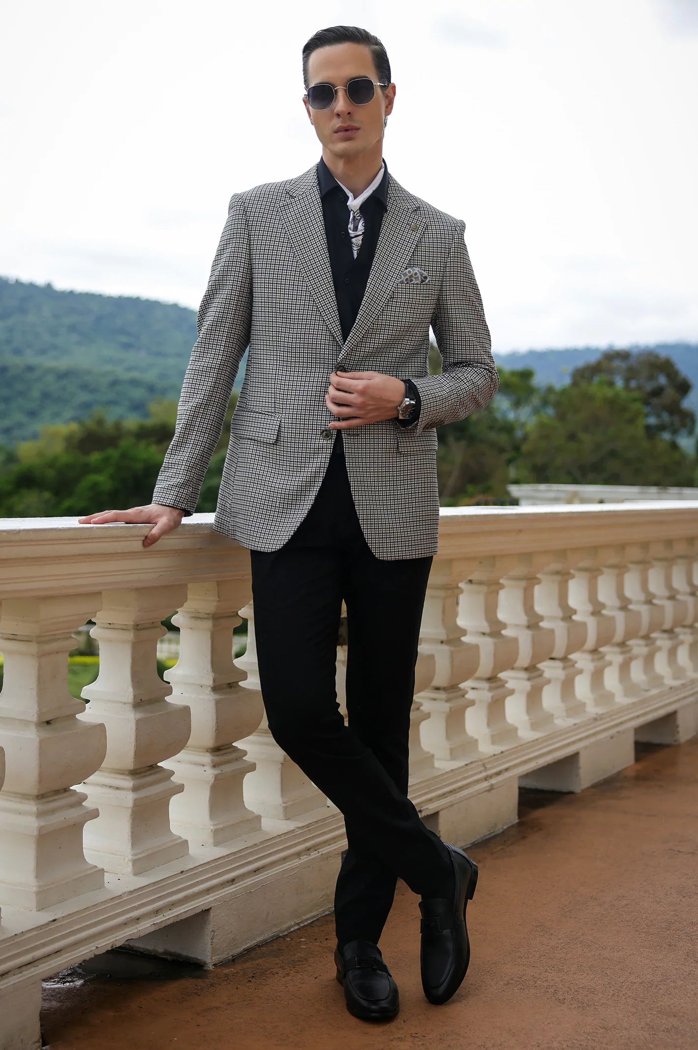 White Check Blazer - Image 4