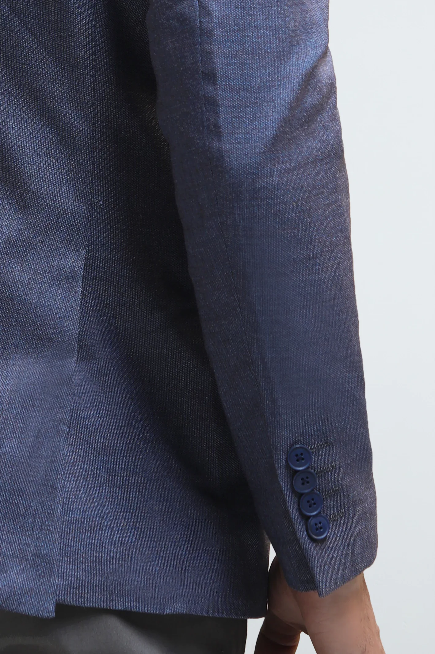 Men's Grey Textured Blazer - Image 4