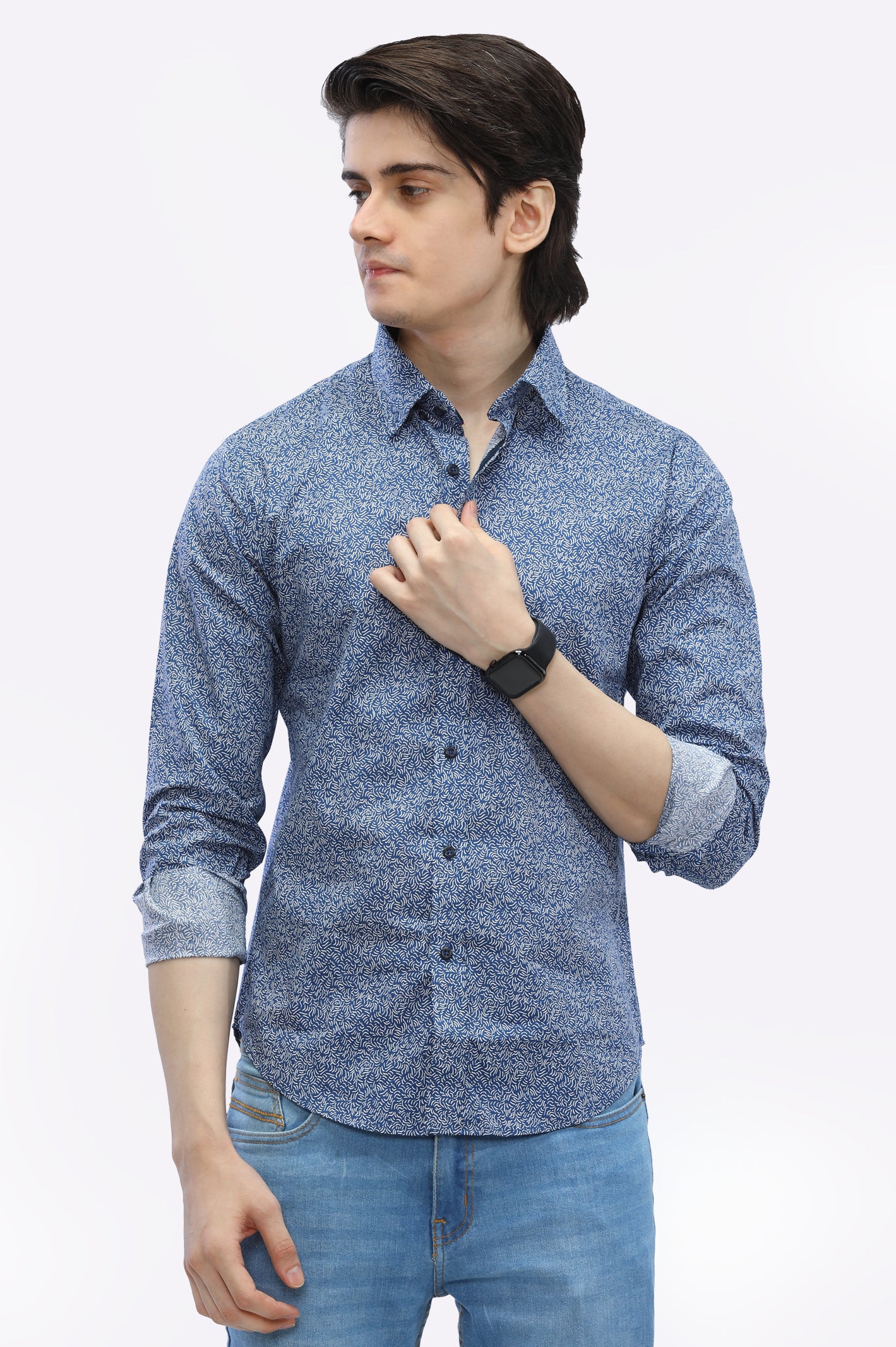 Blue Casual Milano Shirt - Image 2