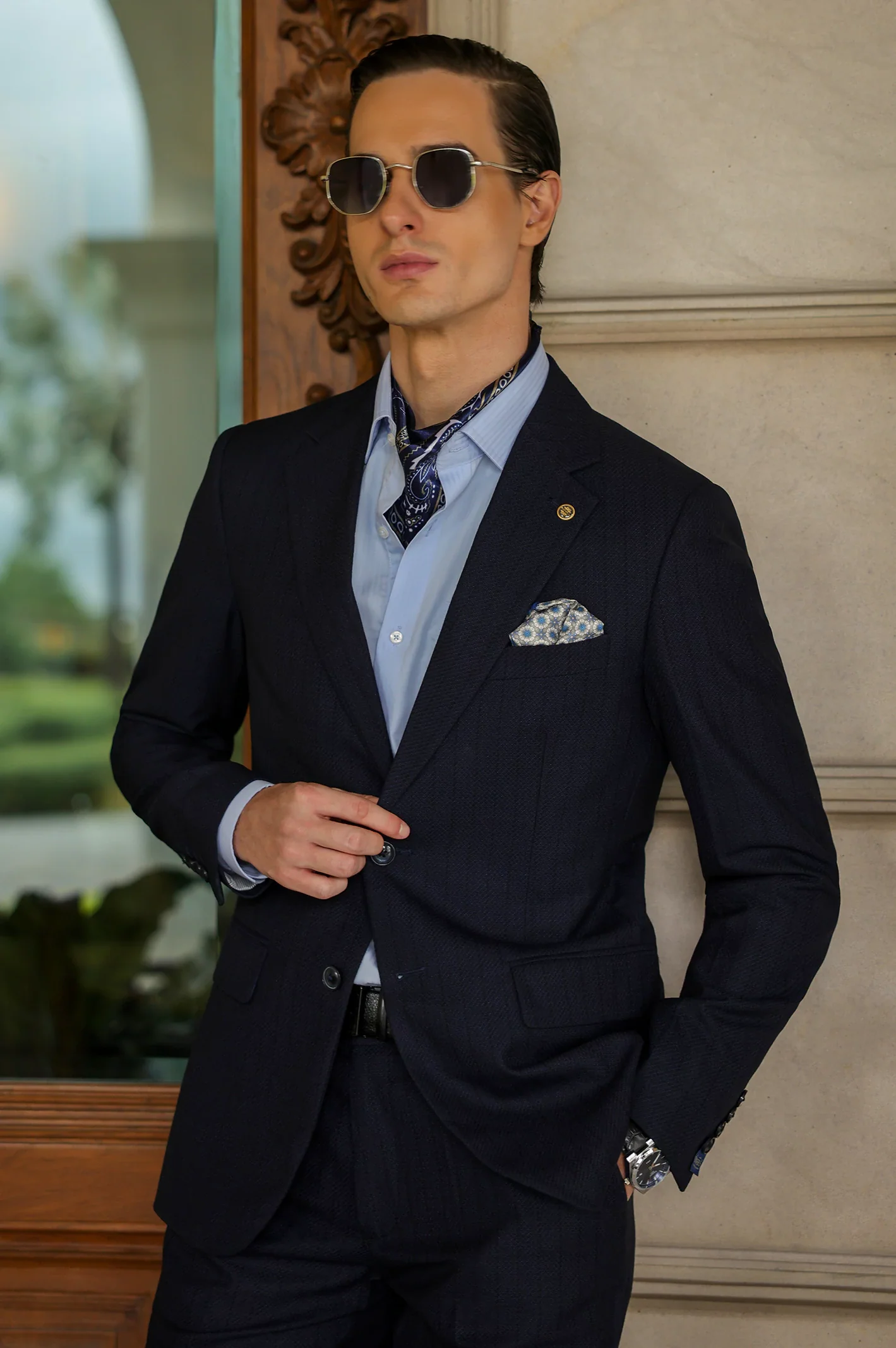 Navy Blue Formal 2PC Suit - Image 2