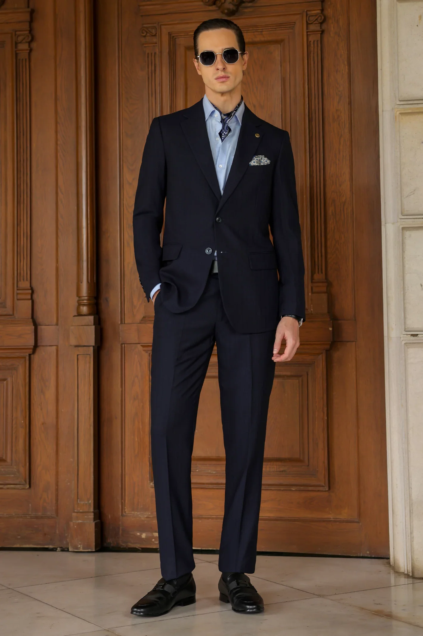 Navy Blue Formal 2PC Suit - Image 3