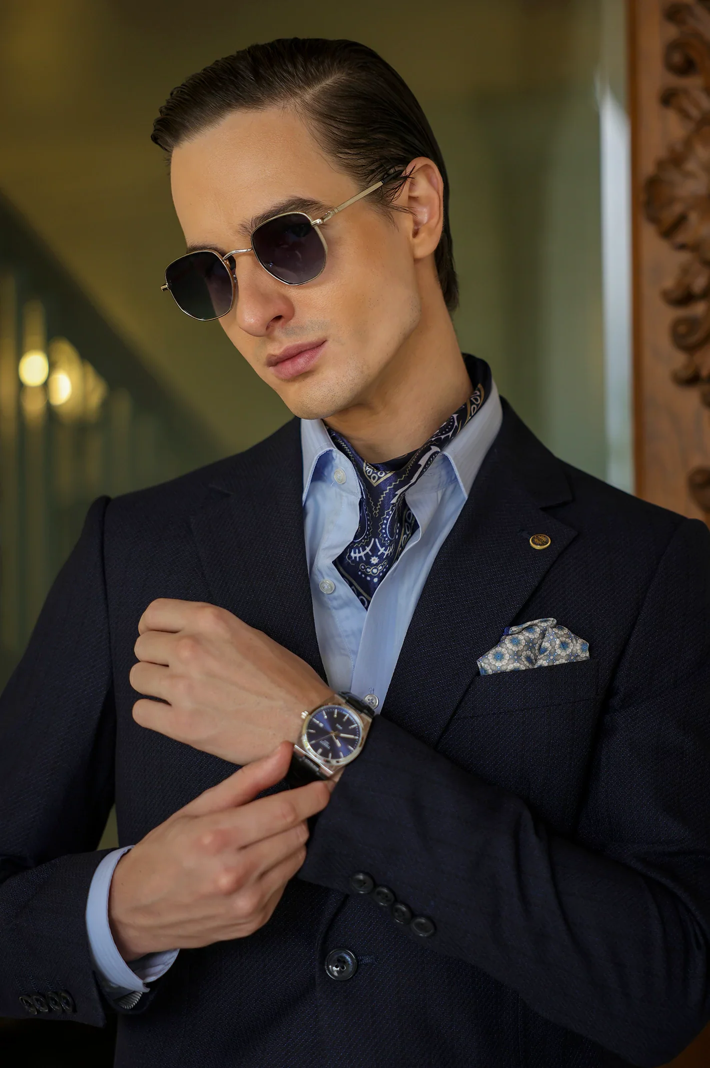 Navy Blue Formal 2PC Suit - Image 4