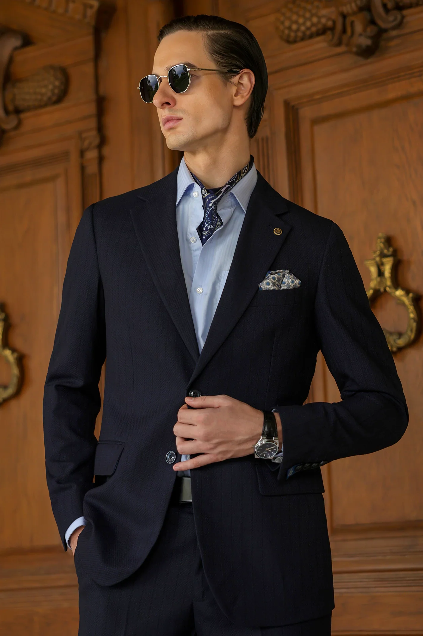 Navy Blue Formal 2PC Suit - Image 5