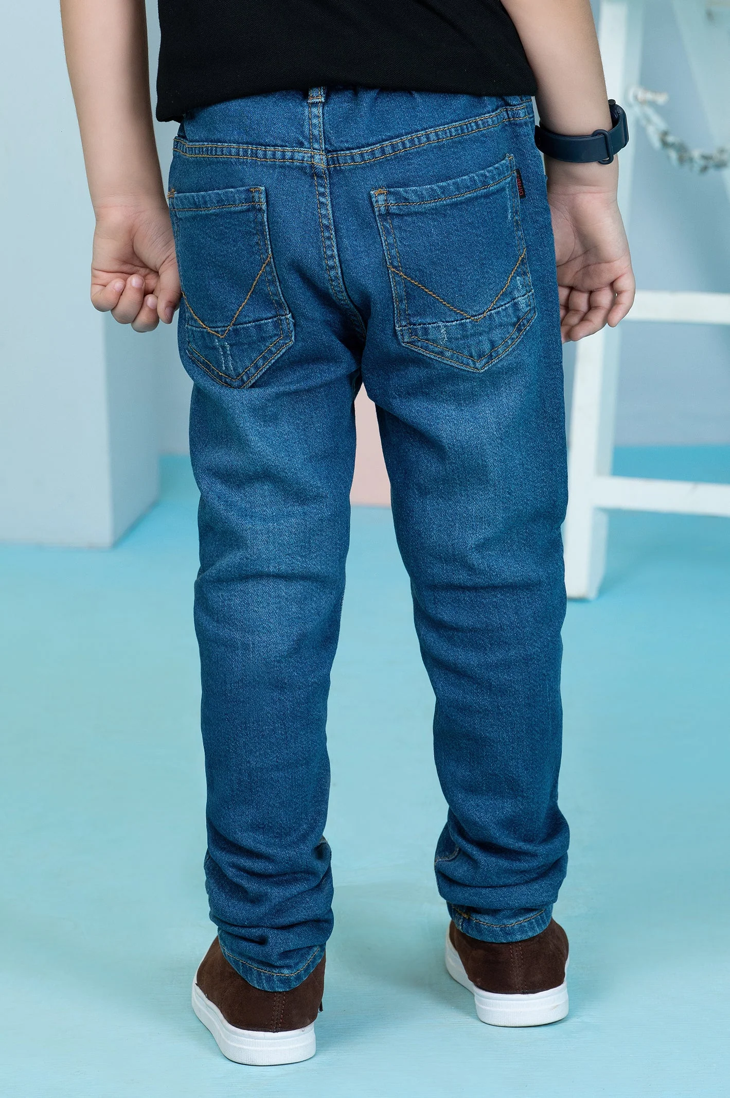 Blue Relaxed Fit Denim Jeans - Image 3