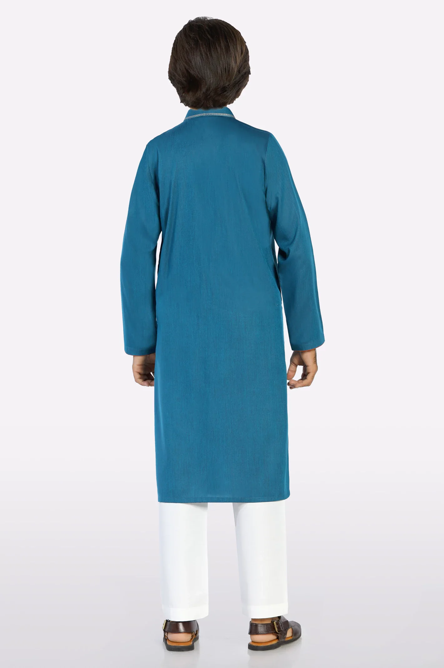 Blue Teens Kurta Pajama - Image 3