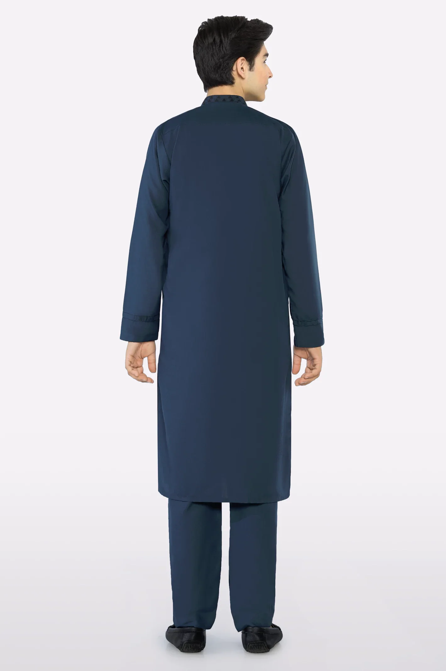 Teal Blue Teens Kurta Pajama - Image 4