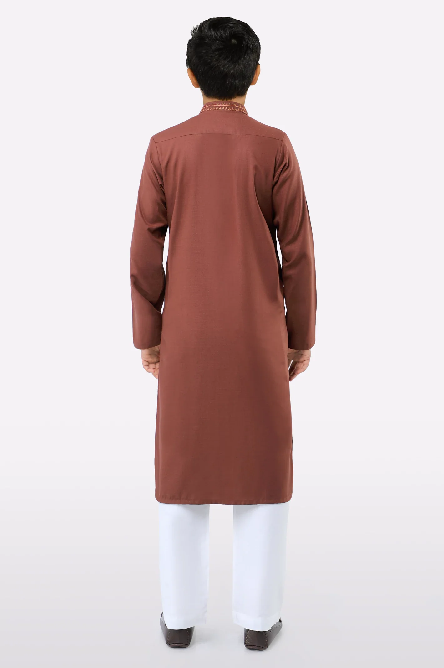 Brown Teens Kurta Pajama - Image 3