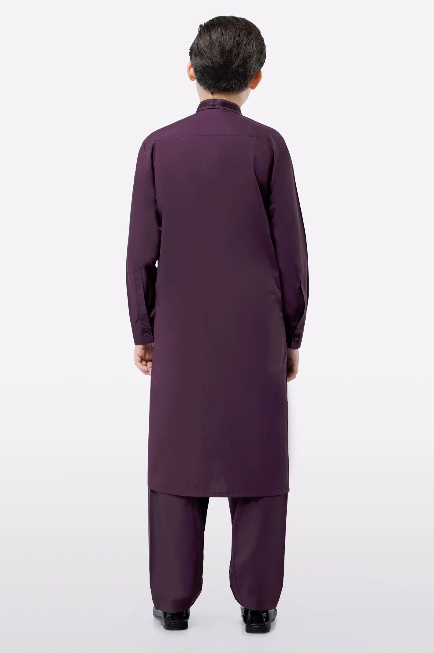 Burgundy Teens Kameez Shalwar - Image 4