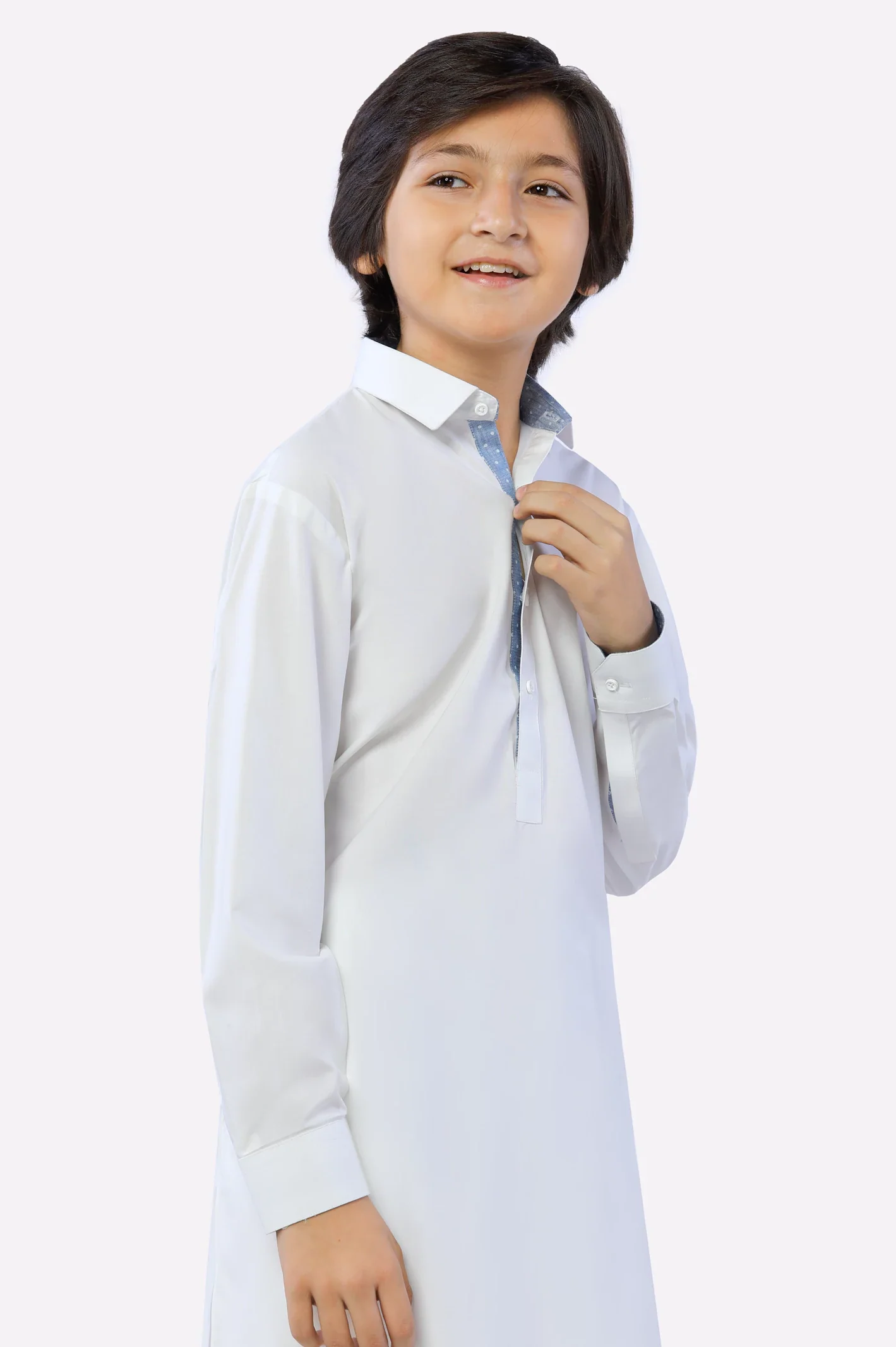 Off White Boys Kameez Shalwar - Image 2