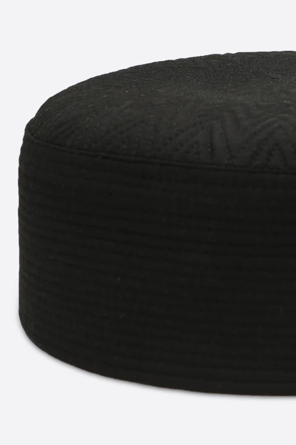 Black Kufi Cap For Men - Image 2