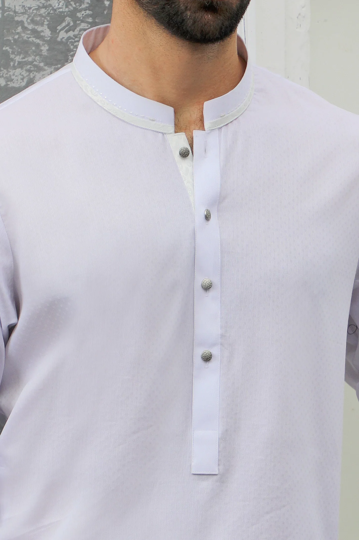 White Wash & Wear Shalwar Kameez - Image 3