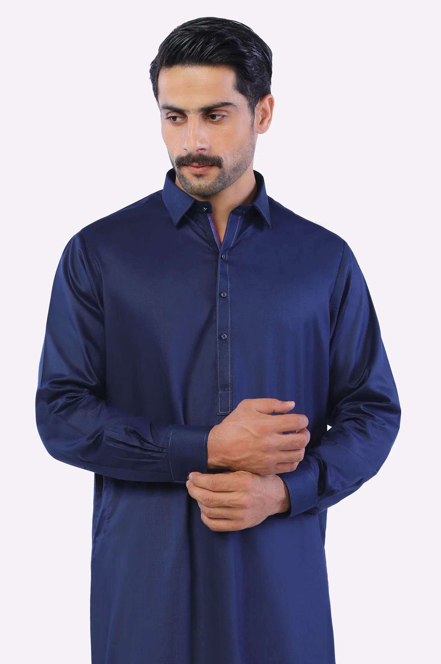 Navy Blue Wash & Wear Shalwar Kameez