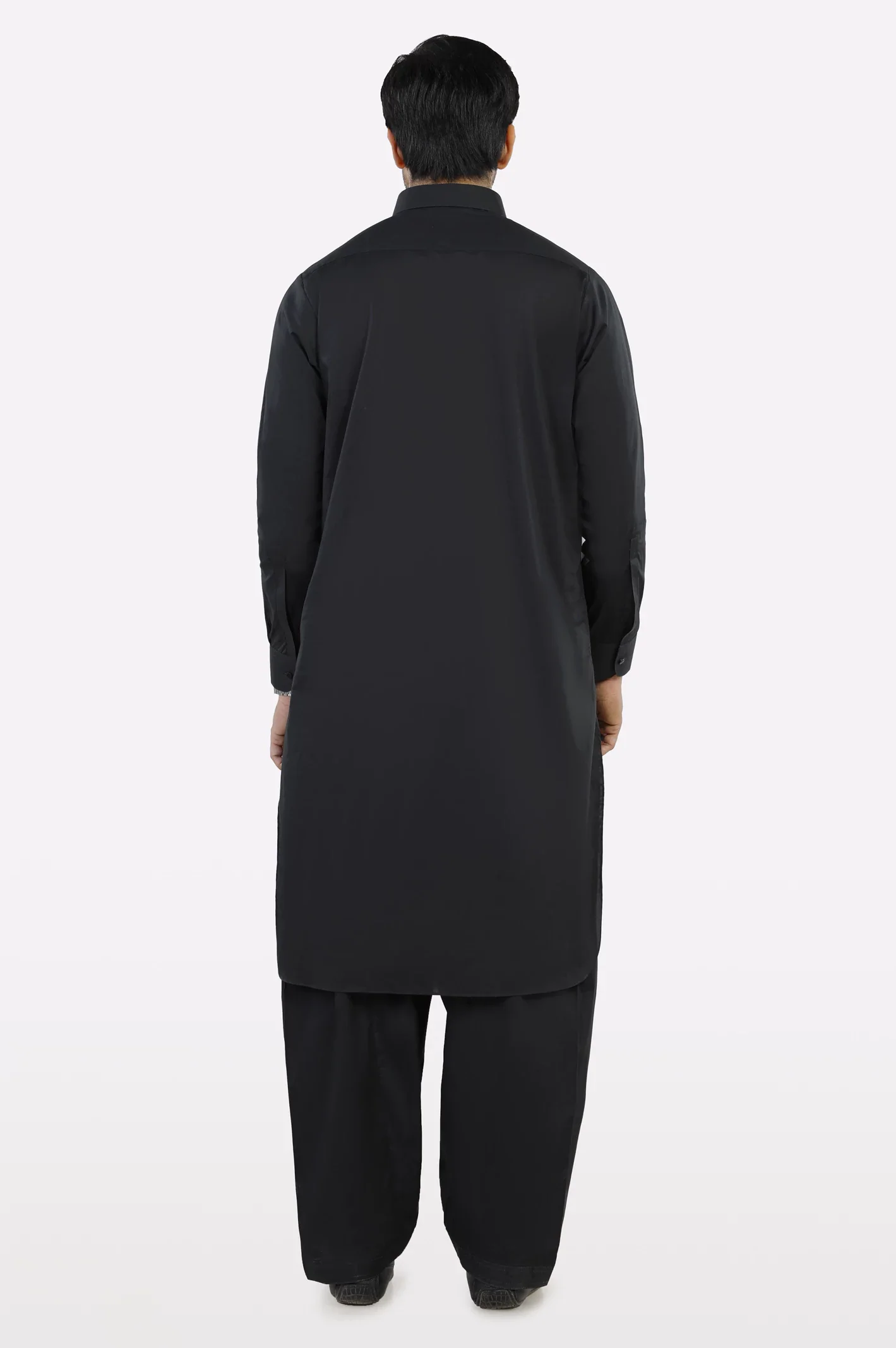 Black Cotton Shalwar Kameez - Image 4