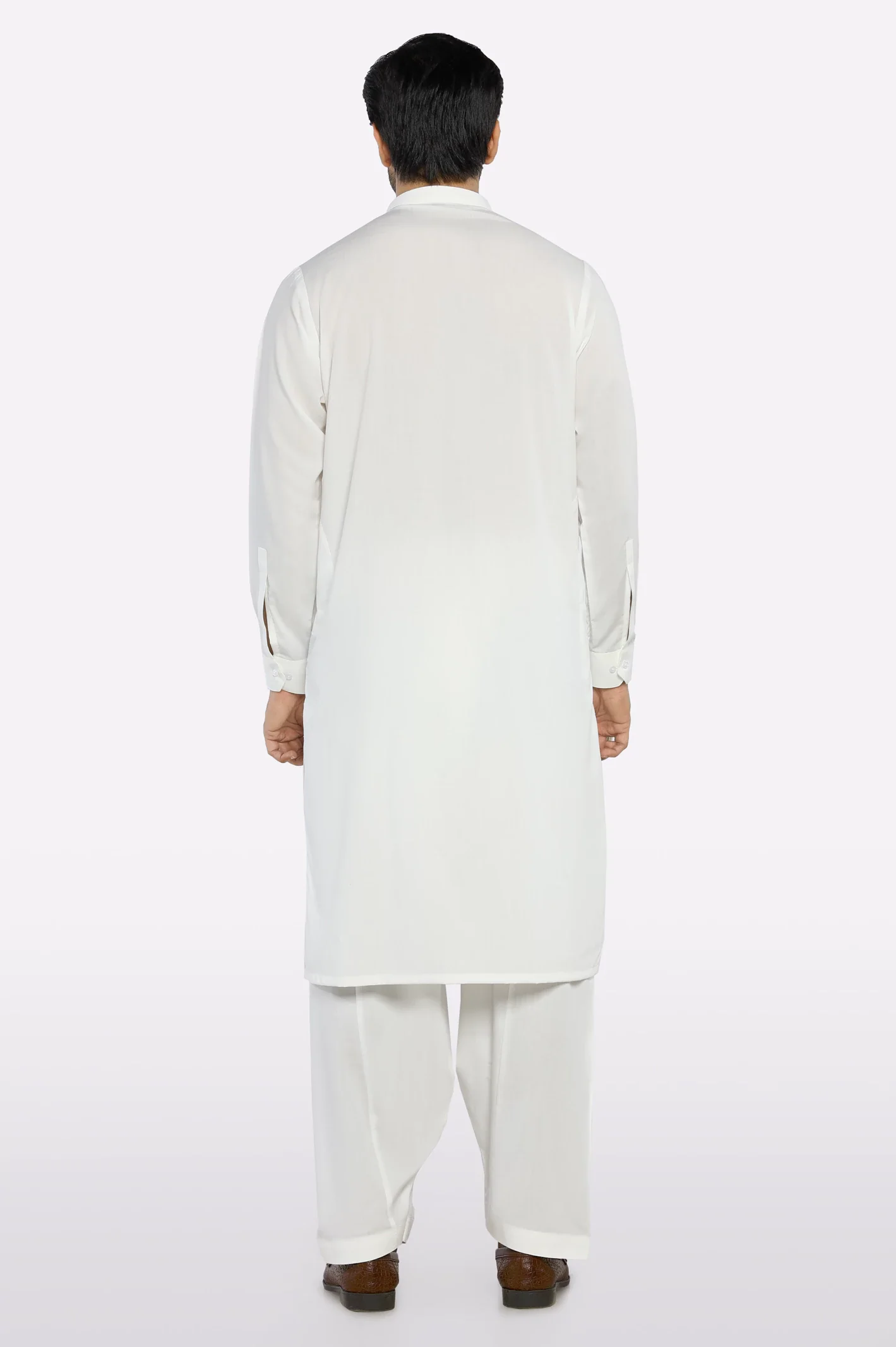 Off White Wash & Wear Shalwar Kameez - Image 4
