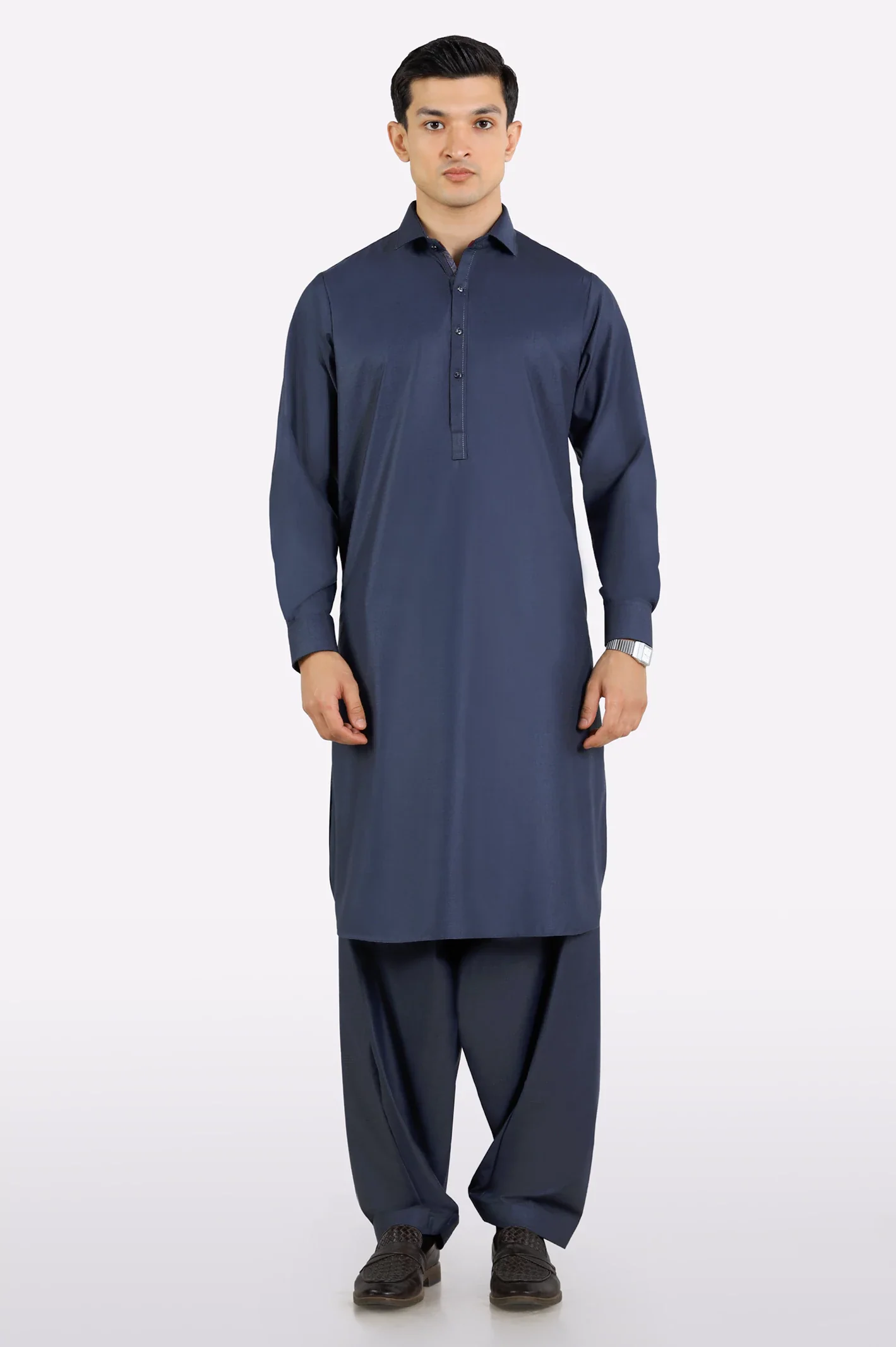 Blue Wash & Wear Shalwar Kameez - Image 2