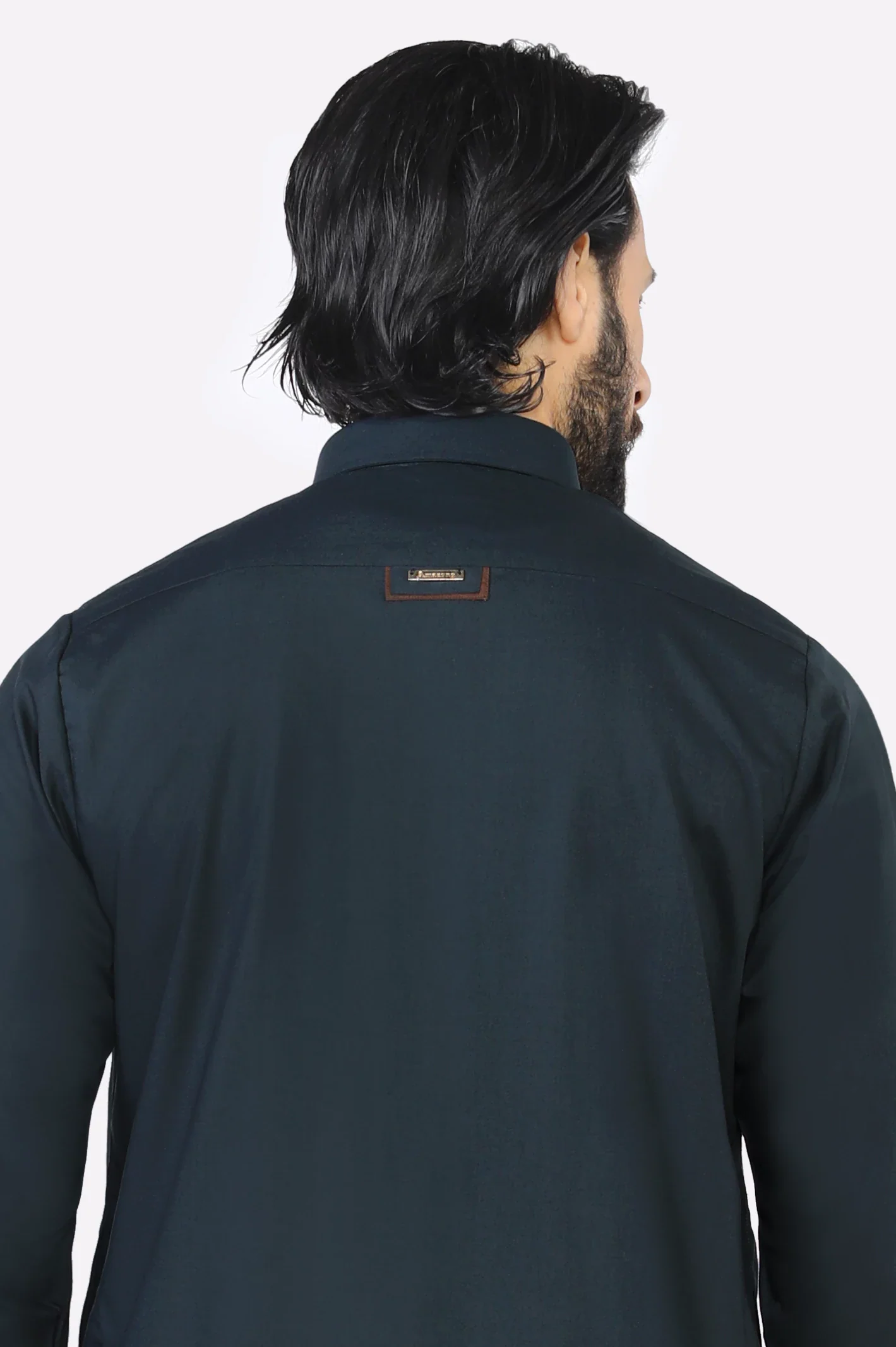 Dark Grey Wash & Wear Shalwar Kameez - Image 4