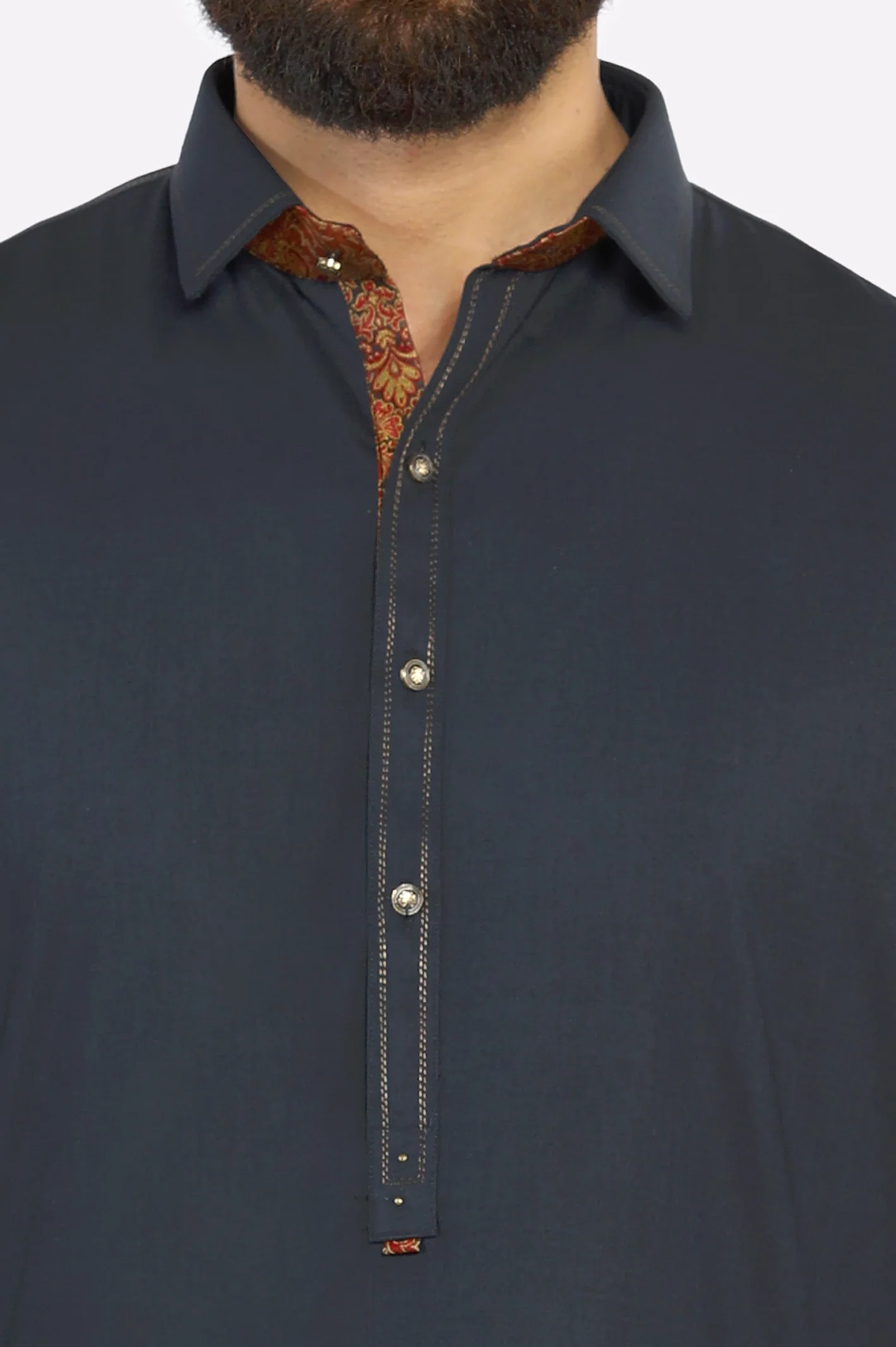 Grey Wash & Wear Shalwar Kameez - Image 3