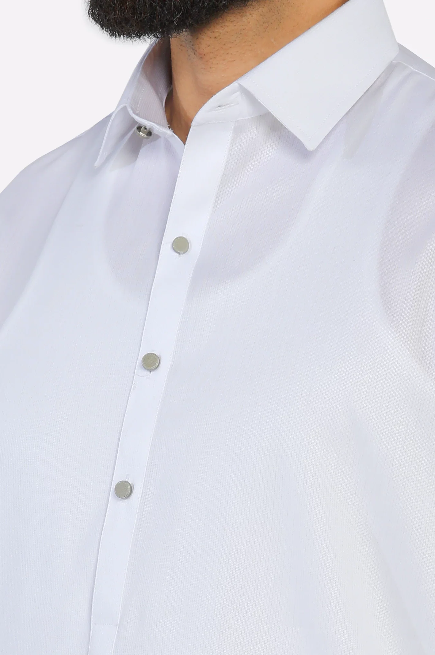 White Cotton Shalwar Kameez - Image 3