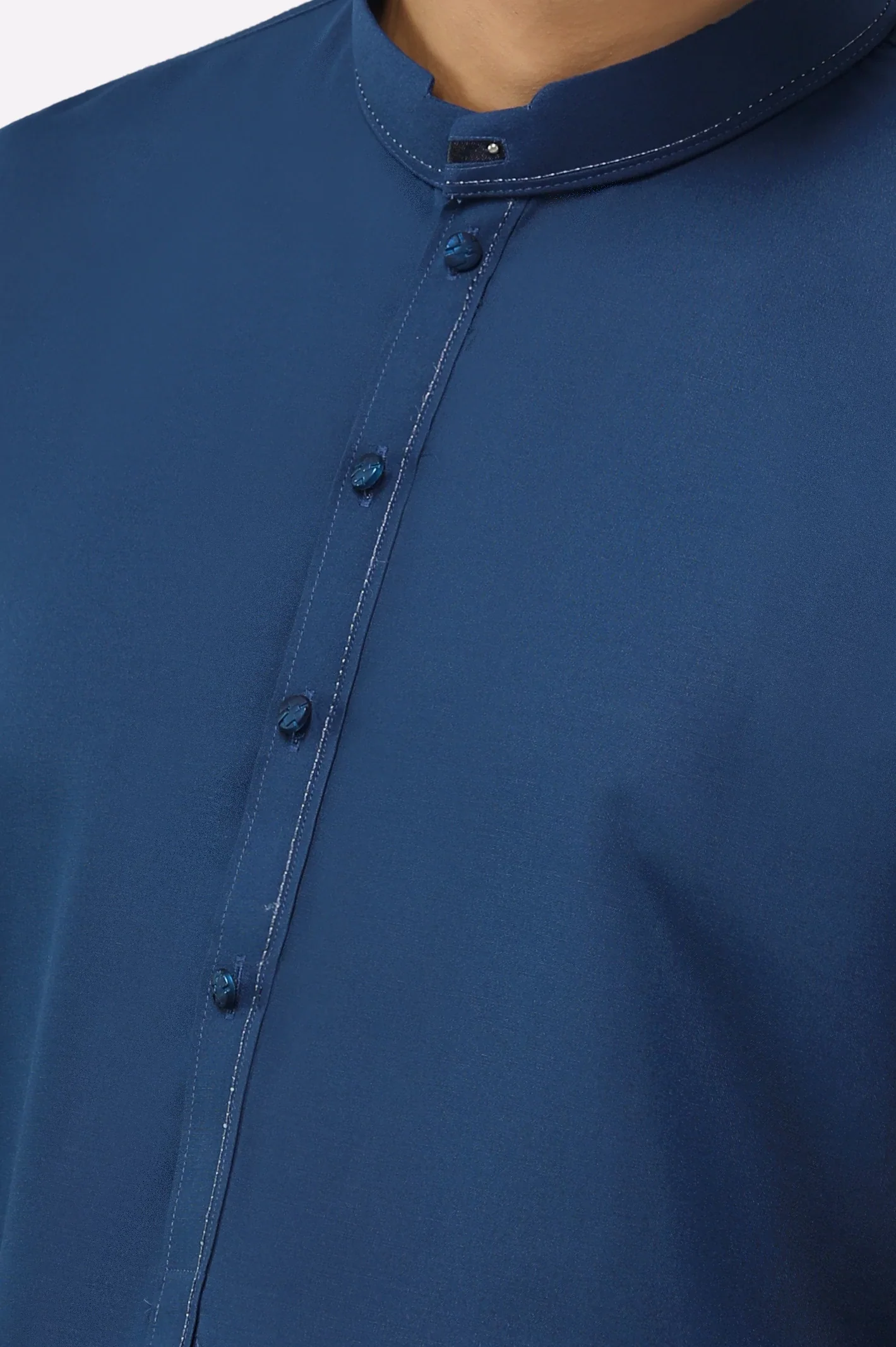 Blue Wash & Wear Shalwar Kameez - Image 3