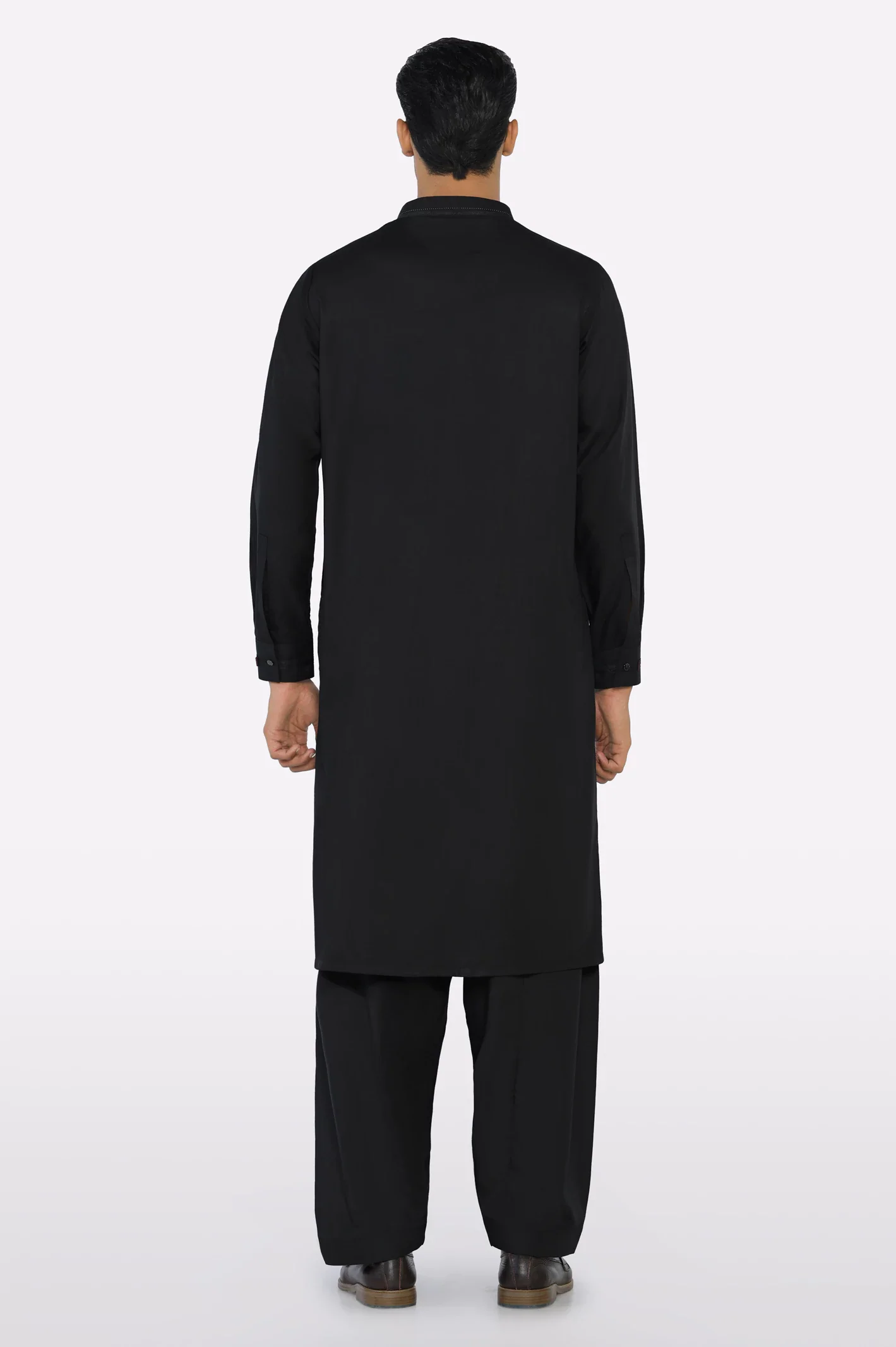 Black Wash & Wear Shalwar Kameez - Image 8