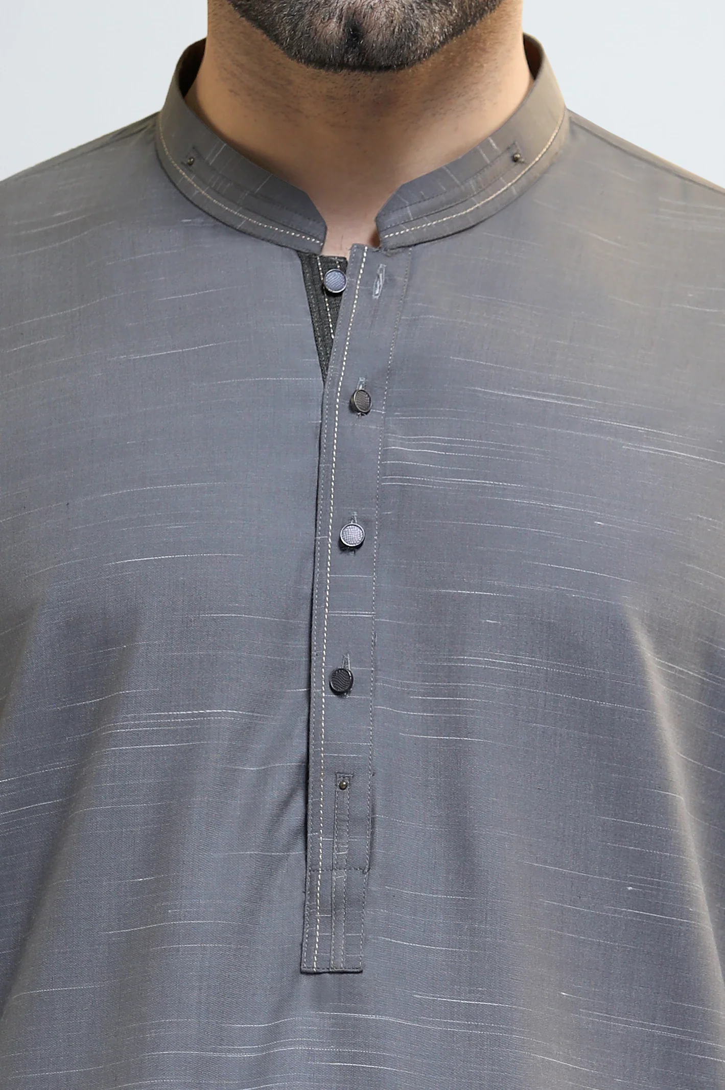 Dark Brown Wash & Wear Shalwar Kameez - Image 3
