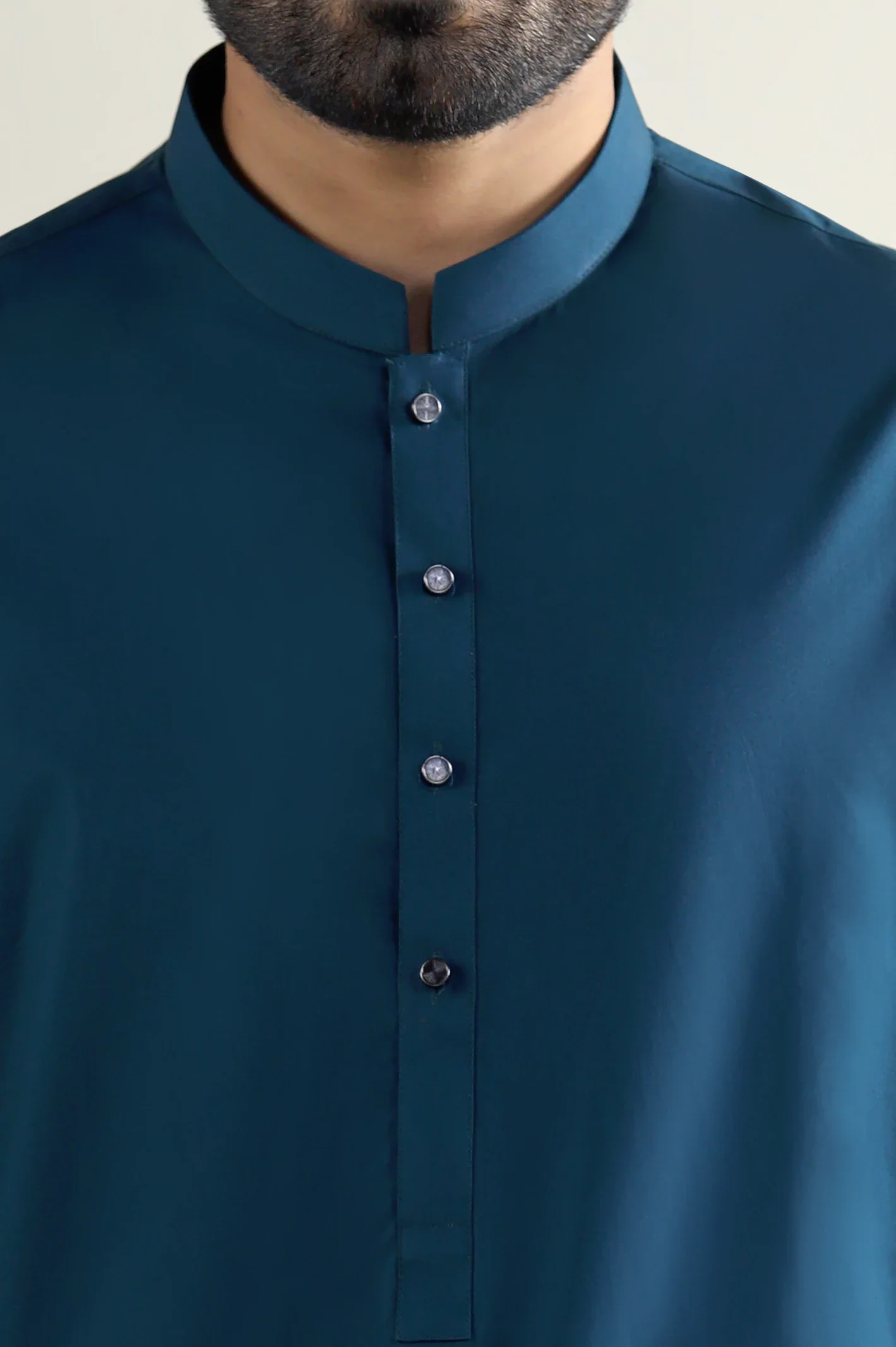 Blue Cotton Shalwar Kameez - Image 3
