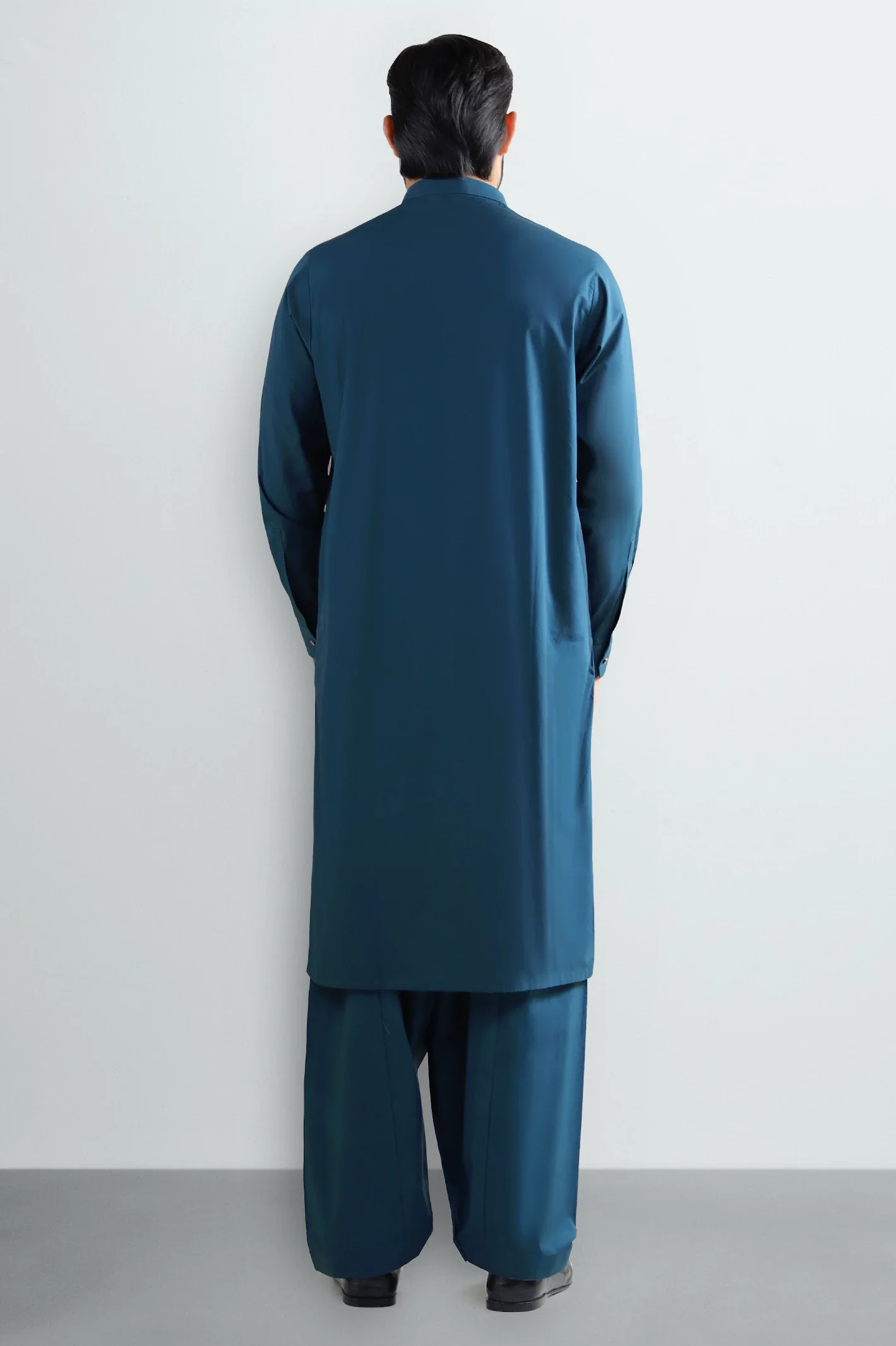 Blue Cotton Shalwar Kameez - Image 4