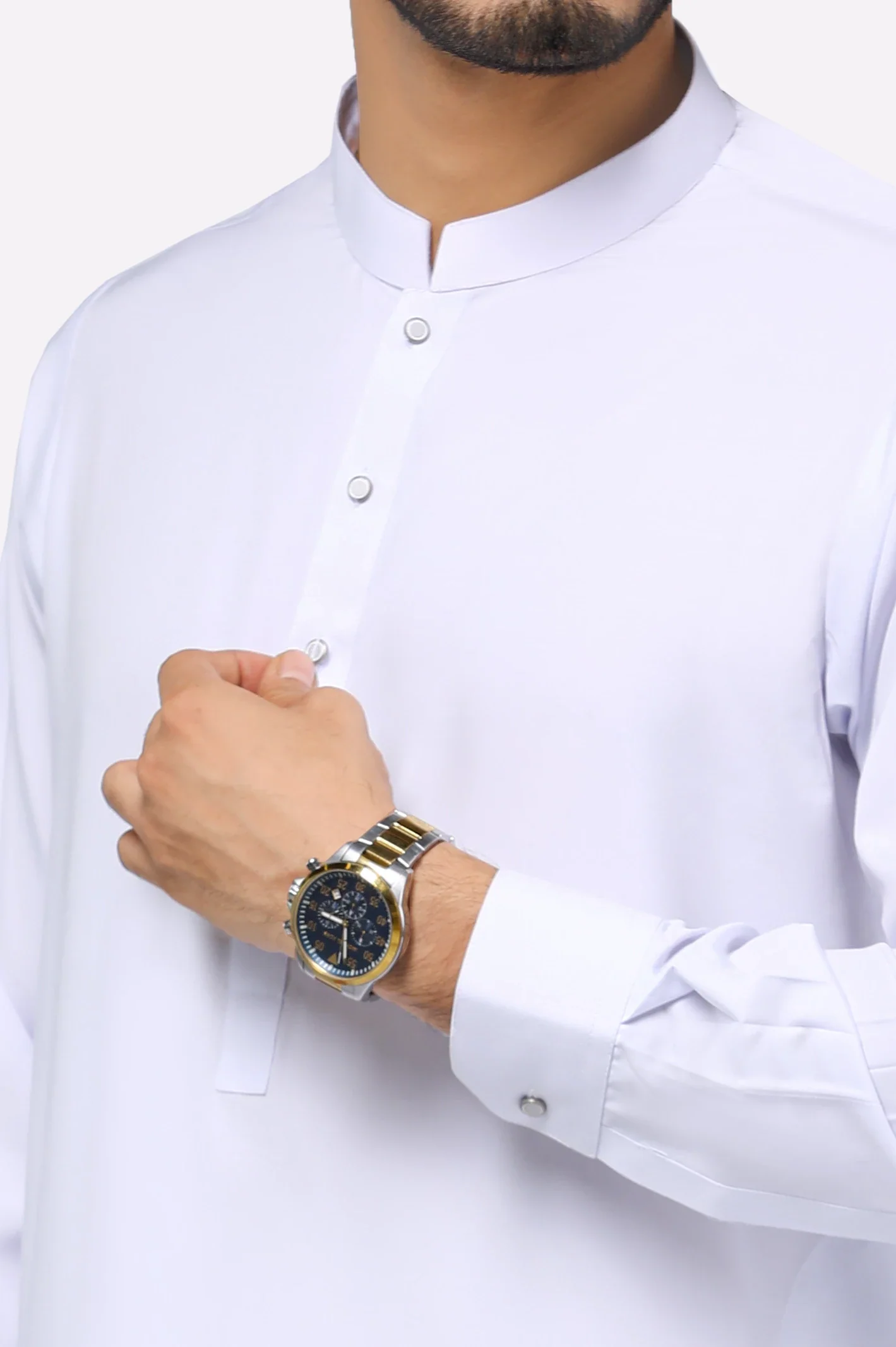White Wash & Wear Shalwar Kameez - Image 3