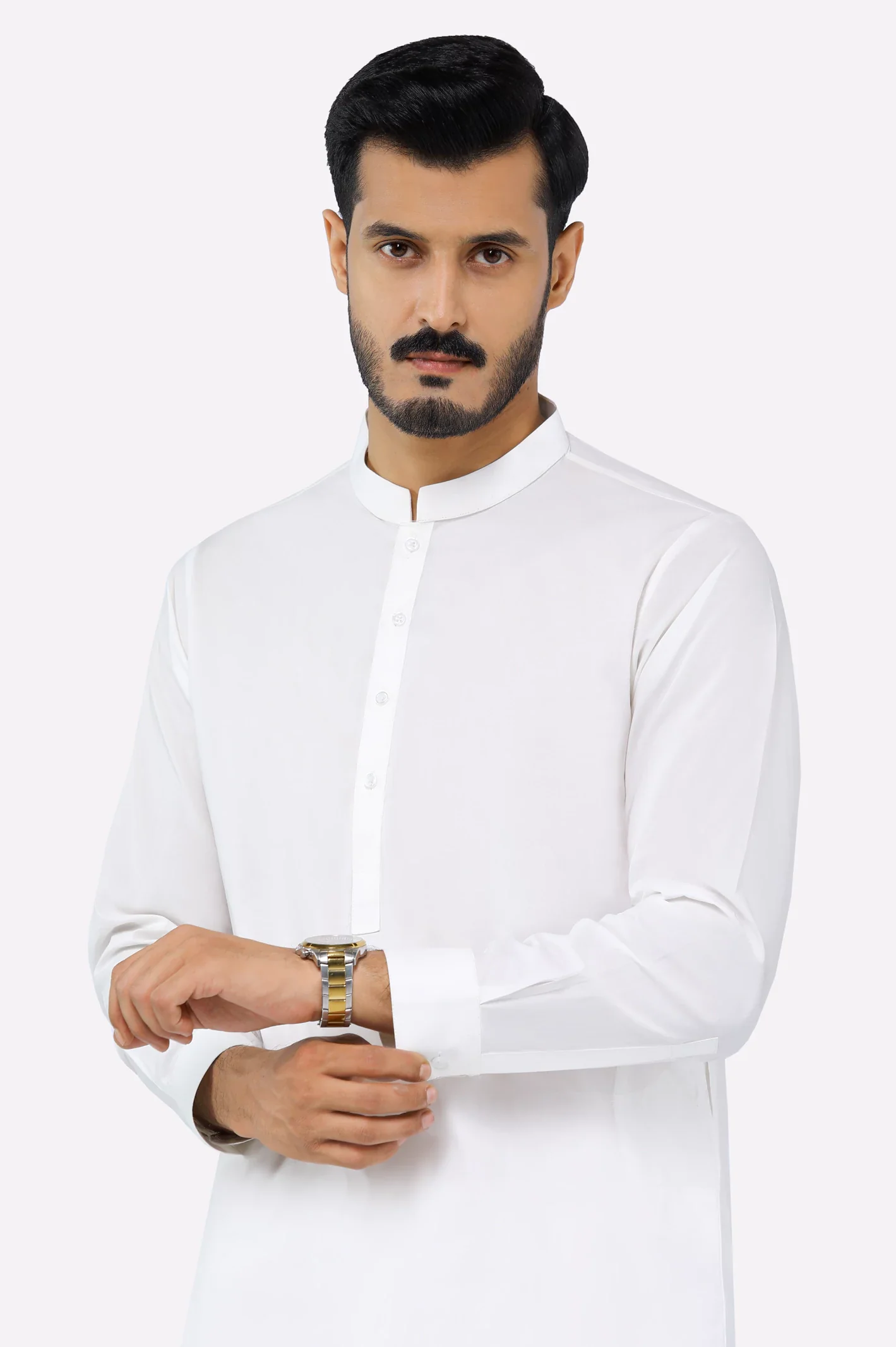 Cream Cotton Shalwar Kameez
