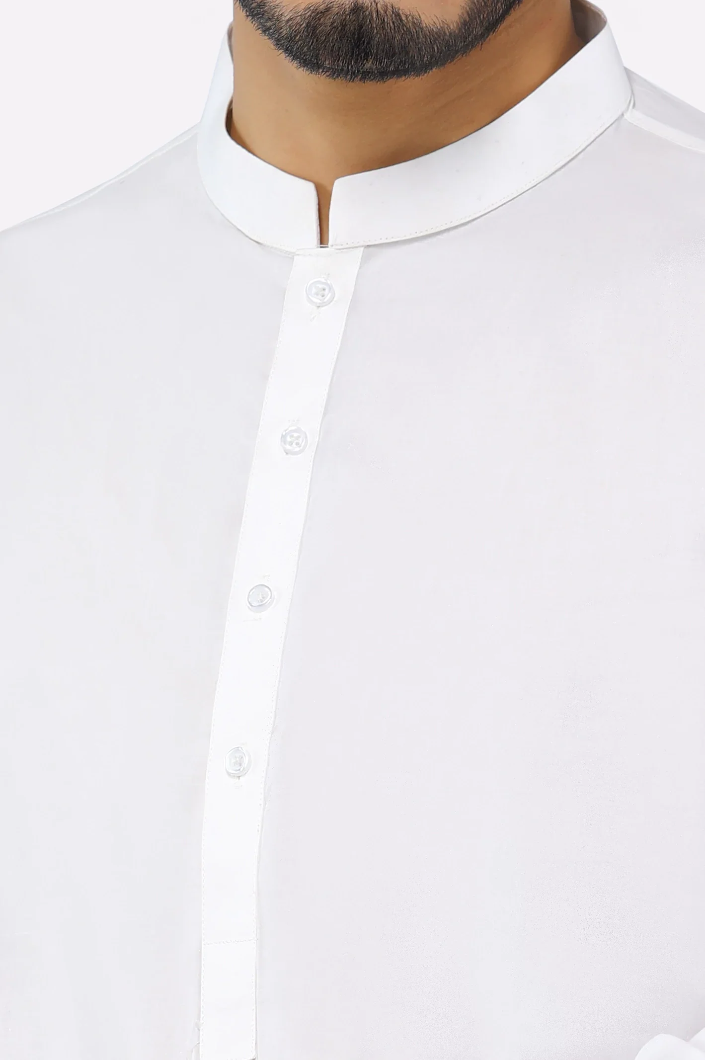 Cream Cotton Shalwar Kameez - Image 3