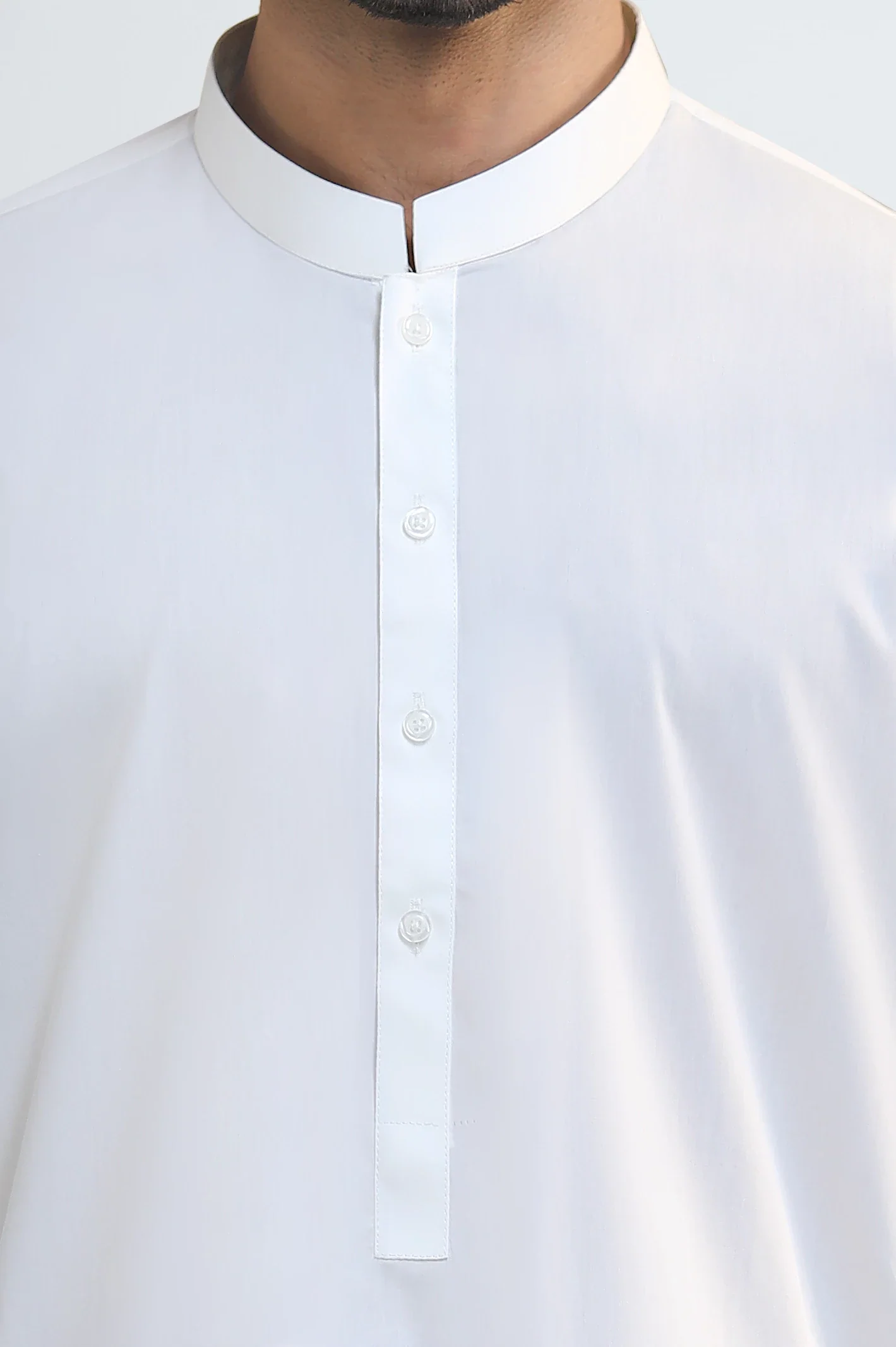 Off White Cotton Shalwar Kameez - Image 3