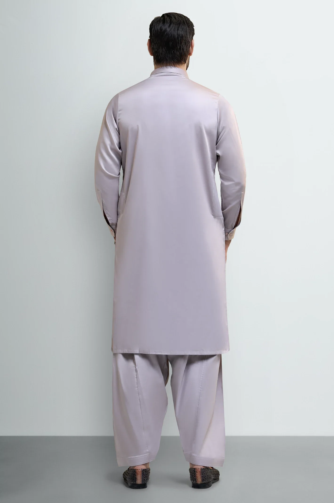 Dark Beige Cotton Shalwar Kameez - Image 4