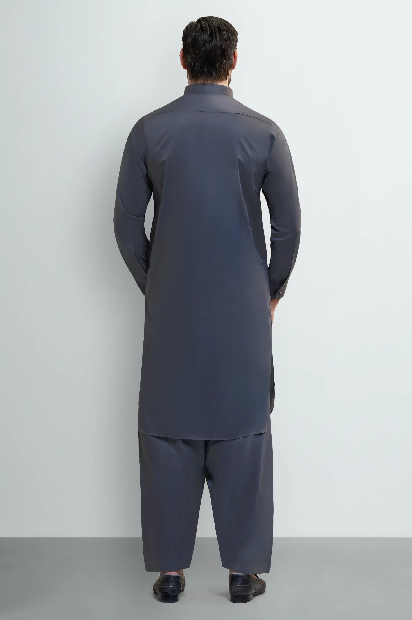 Dark Brown Cotton Shalwar Kameez - Image 4