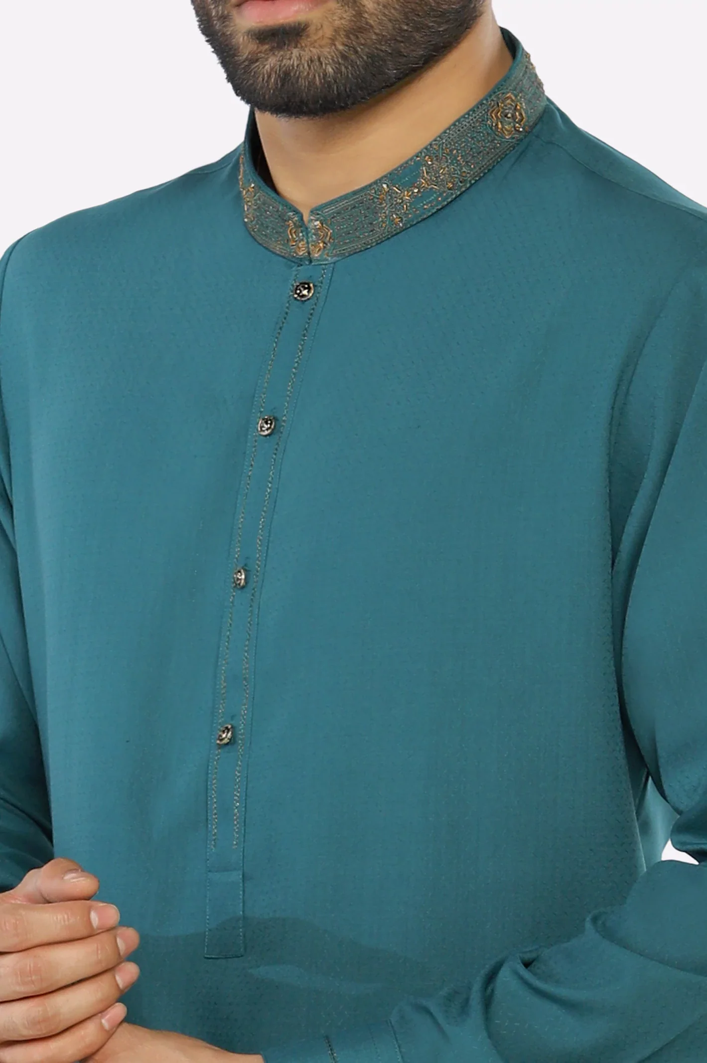 Sea Green Wash & Wear Shalwar Kameez - Image 3