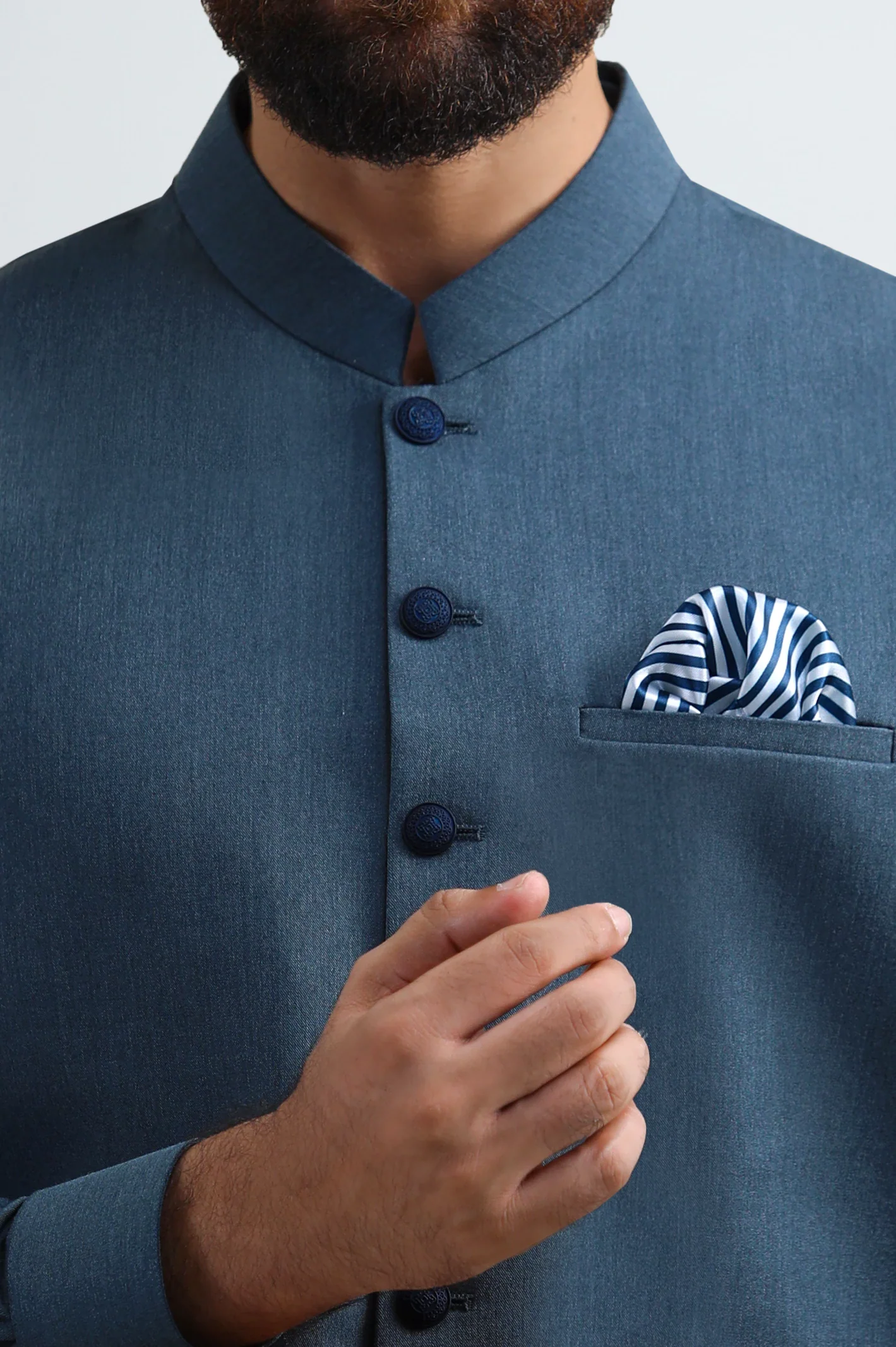 Green Shalwar Kameez with Waistcoat - Image 3