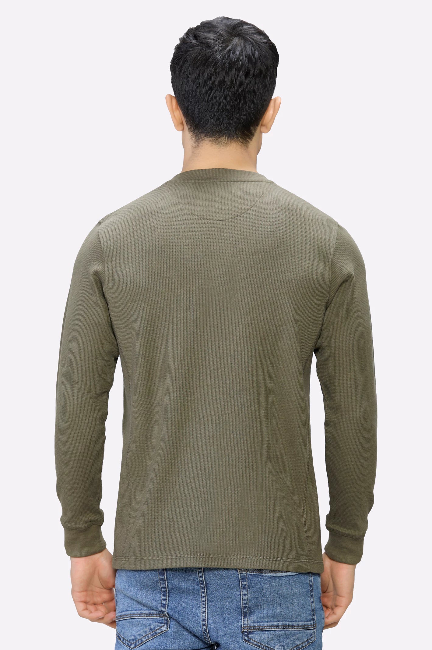 Olive Full Sleeves T-Shirt - Image 4
