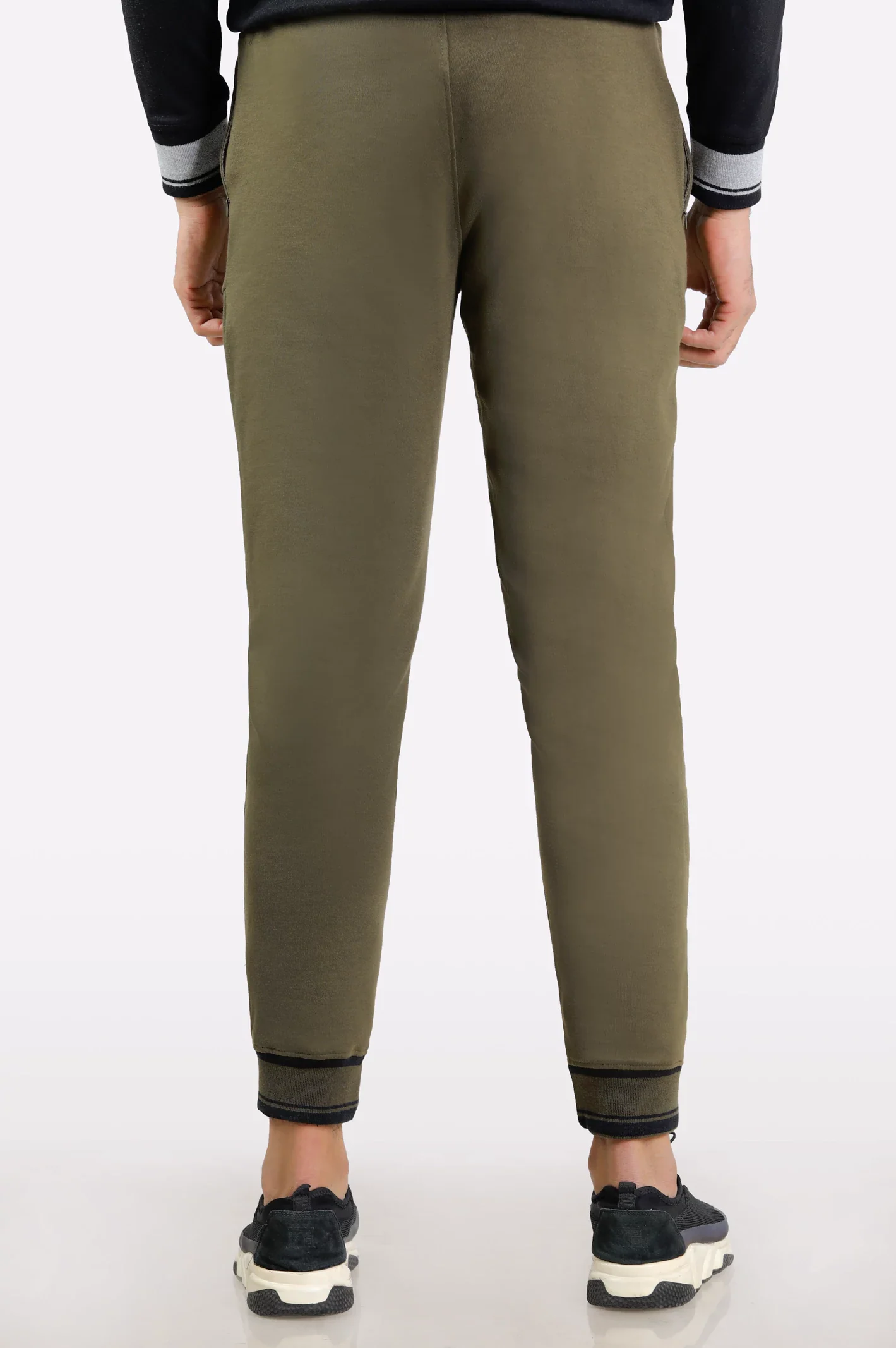 Olive Casual Knitted Trouser - Image 2