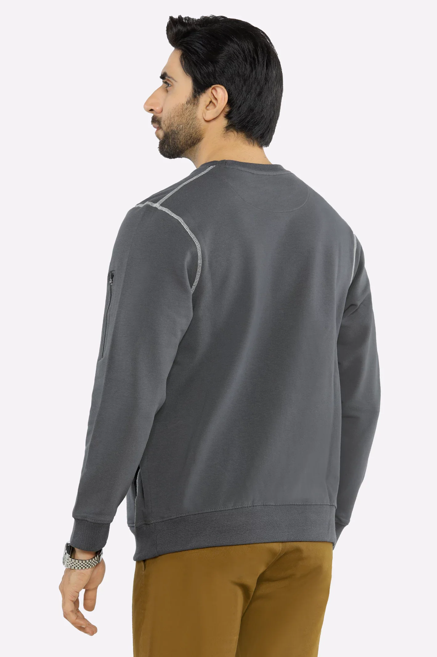 Printed Crew Neck Sweatshirt - Image 3