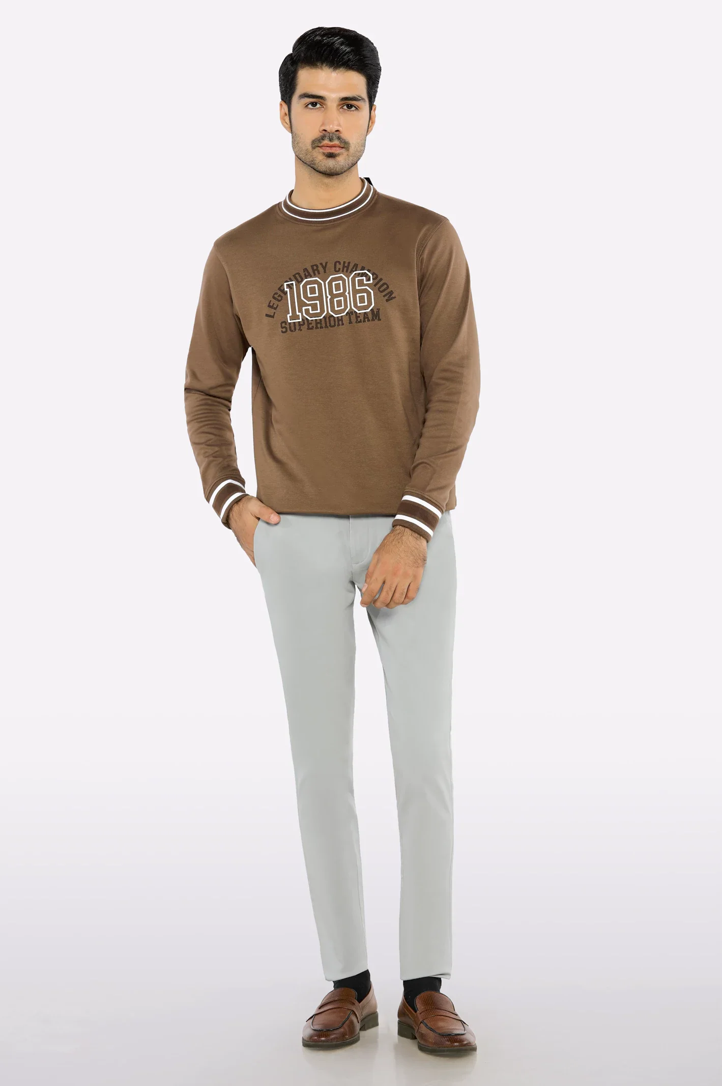Light Brown Graphic Sweatshirt - Image 2