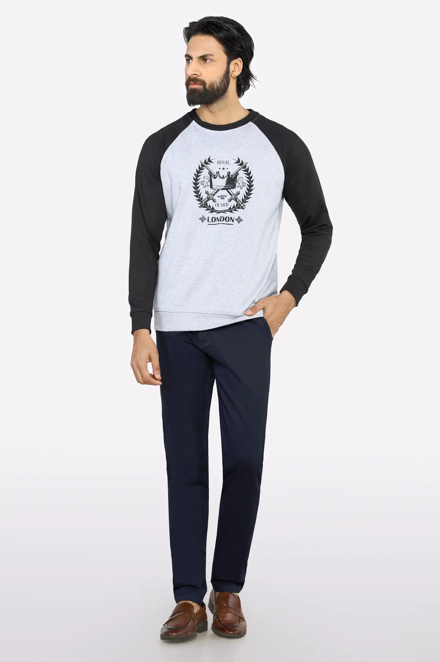 Heather Grey Graphic Sweatshirt - Image 2