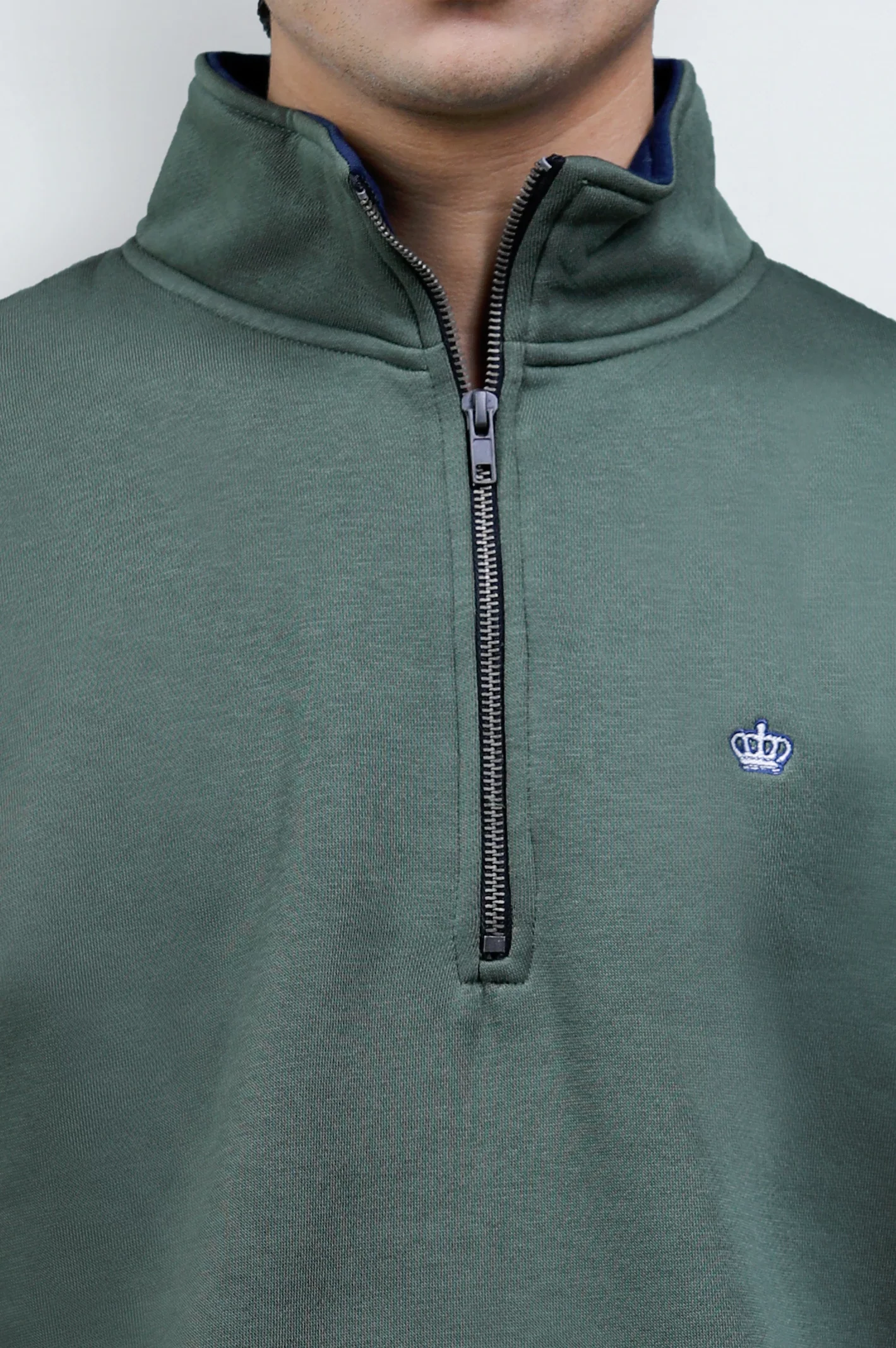 Khaki Zipper Sweatshirt - Image 4