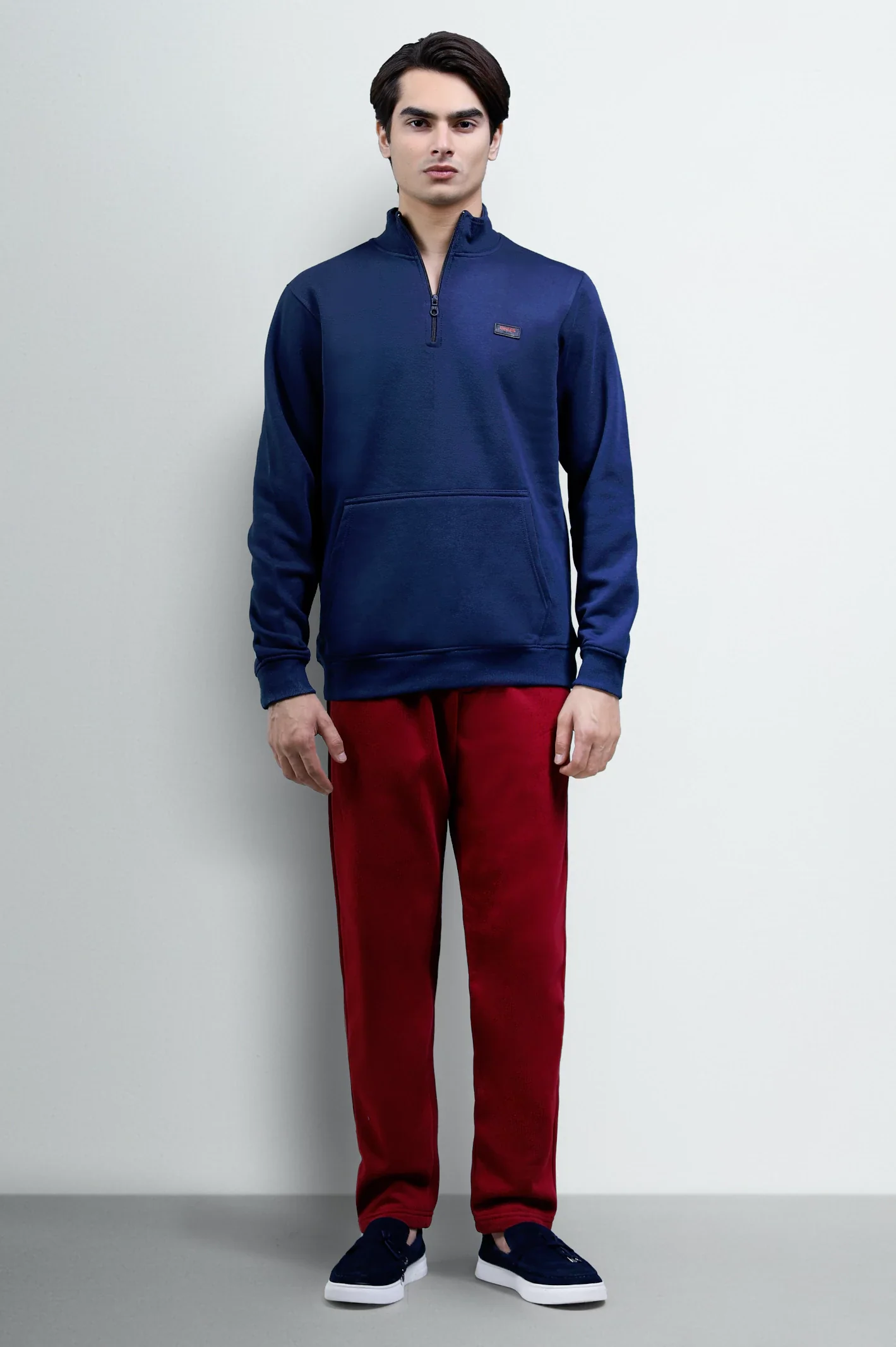 Navy Quarter Zip Sweatshirt - Image 2