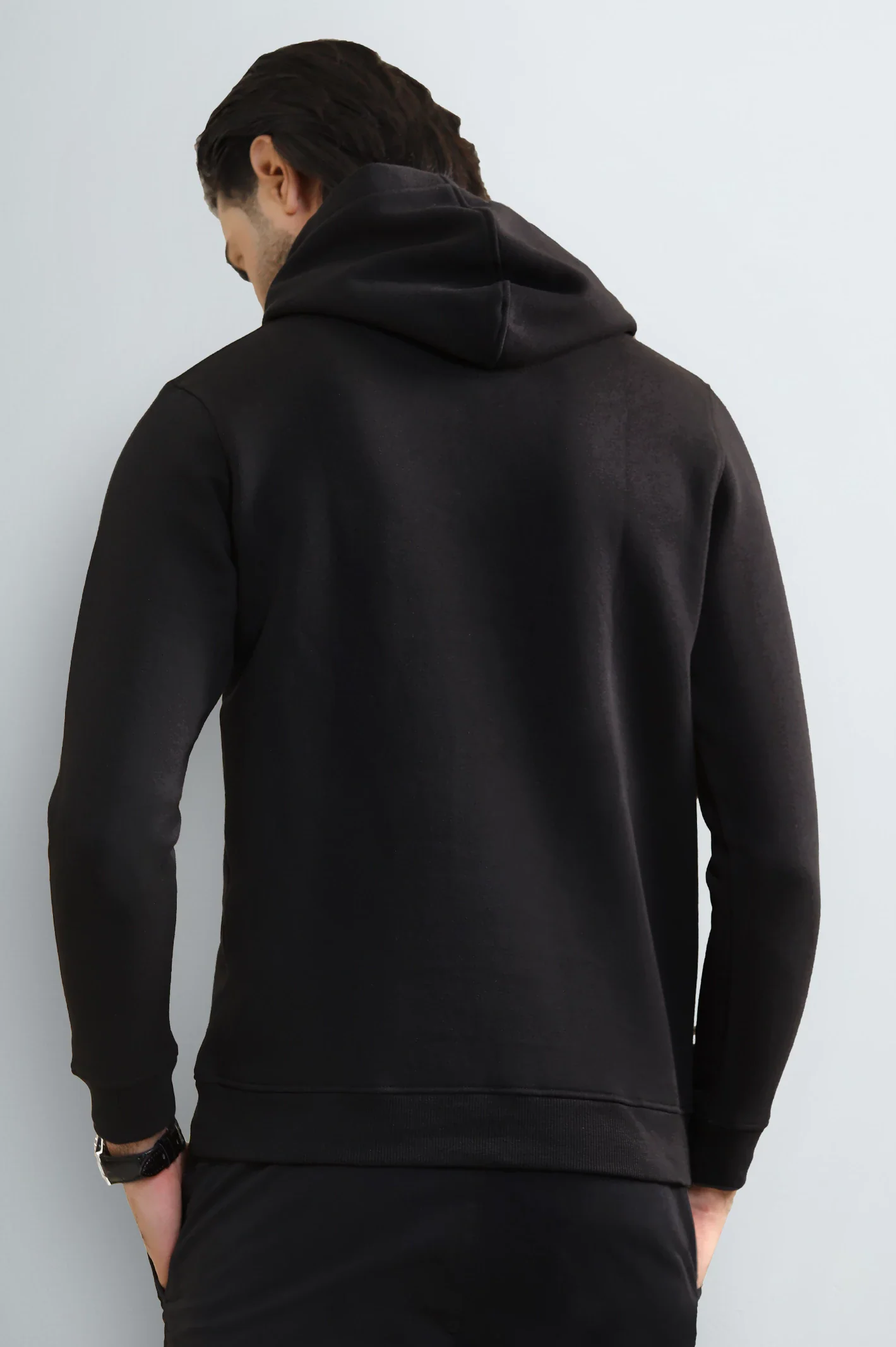 Black Pullover Hoodie for Men - Image 3