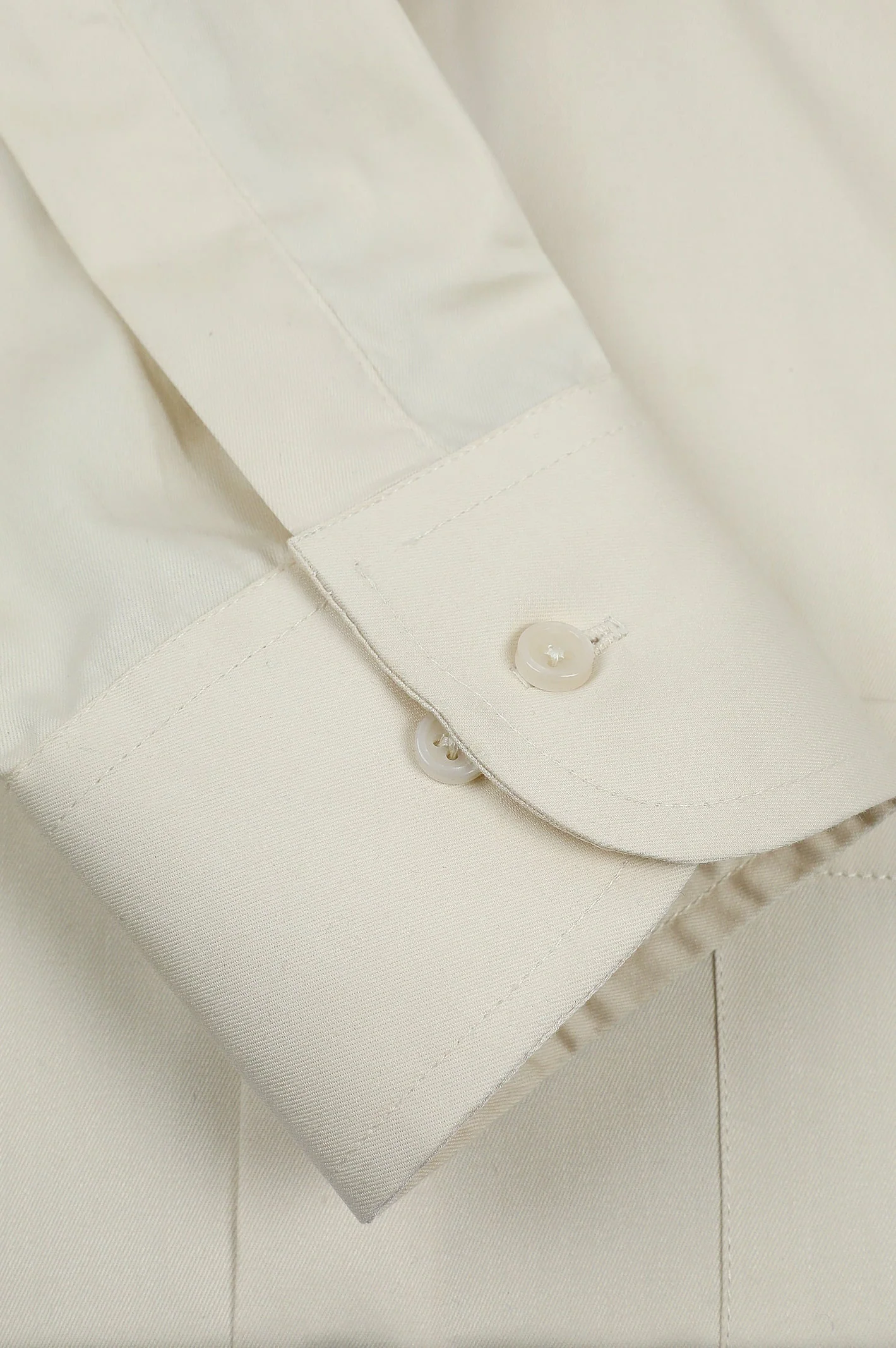 Beige Plain Formal Men Shirt - Image 3