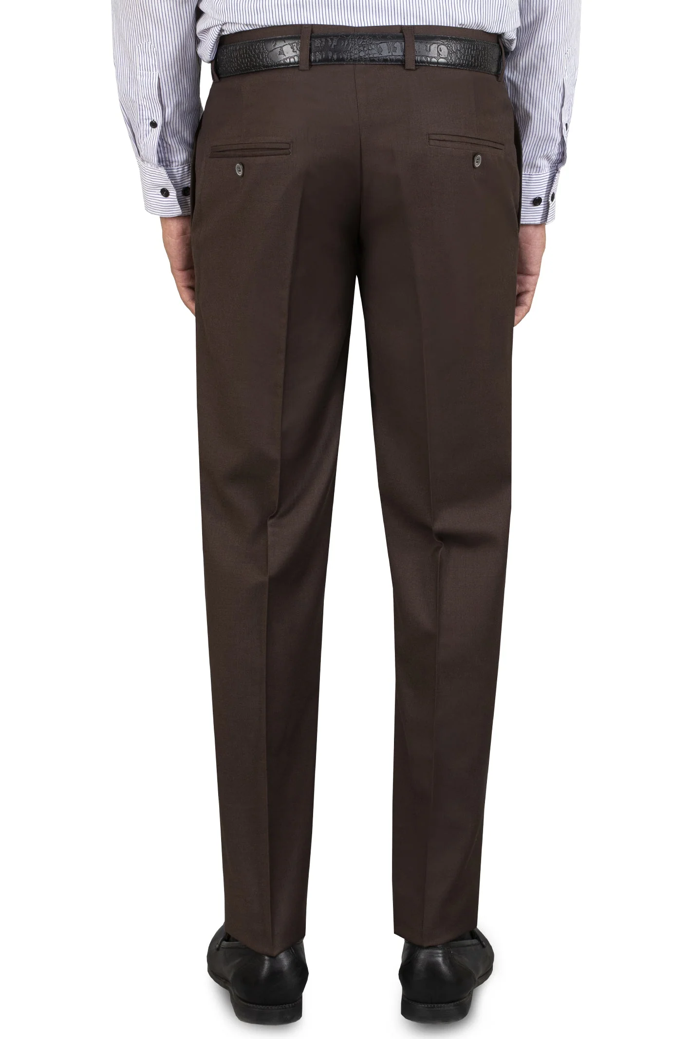 Brown Wash & Wear Smart Fit Trouser - Image 3